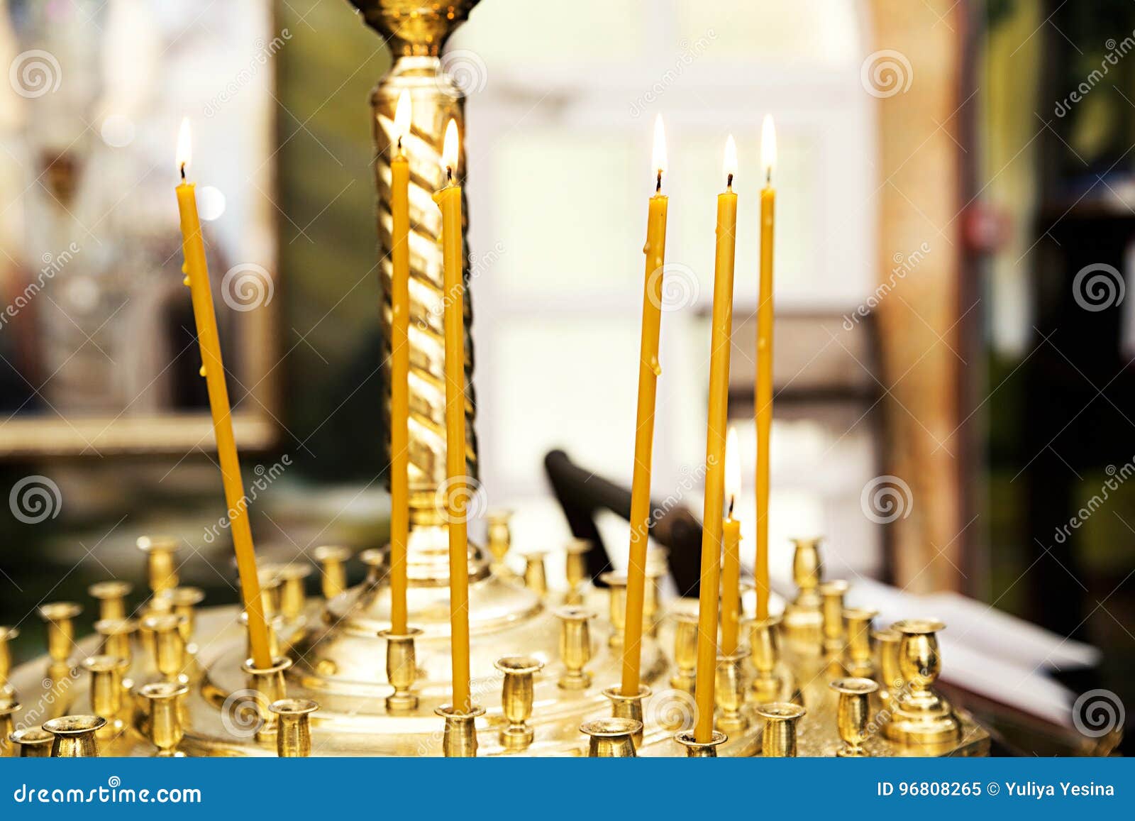 Lighting Fire Candles in Orthodox Church Stock Image Image of culture