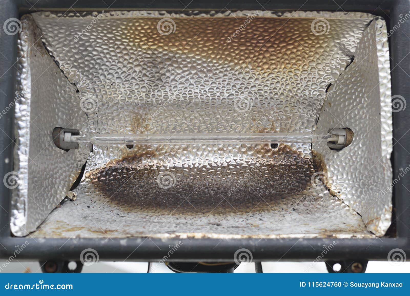 Field Lamp with Burn Inside Stock Photo Image of lamp, black 115624760