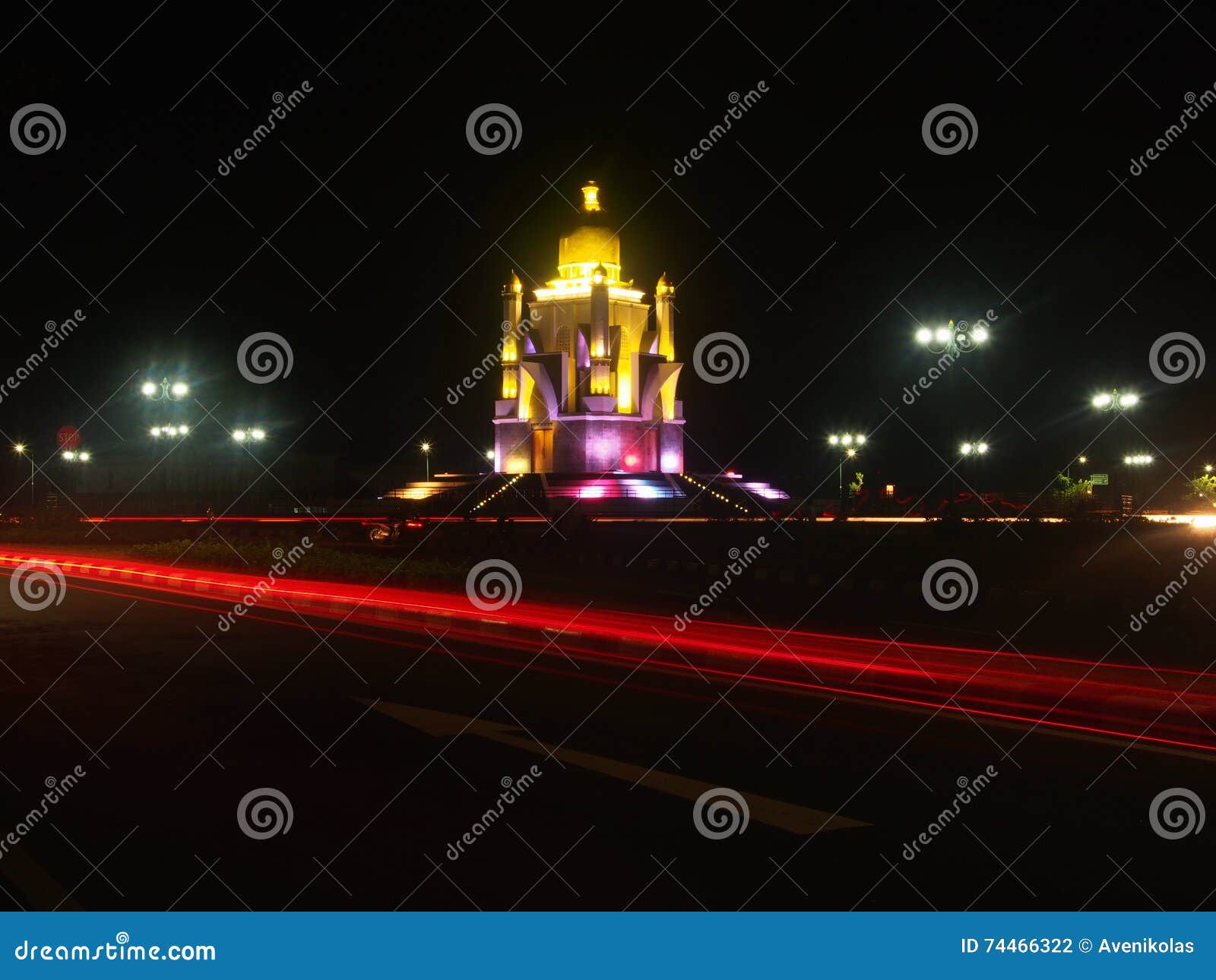 Lighting Mosque editorial photography. Image of night 74466322