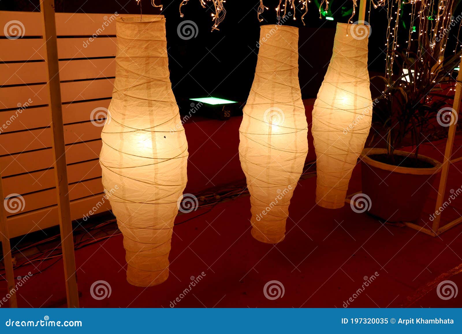 Lighting in Paper Lantern Decoration Stock Image Image of lights