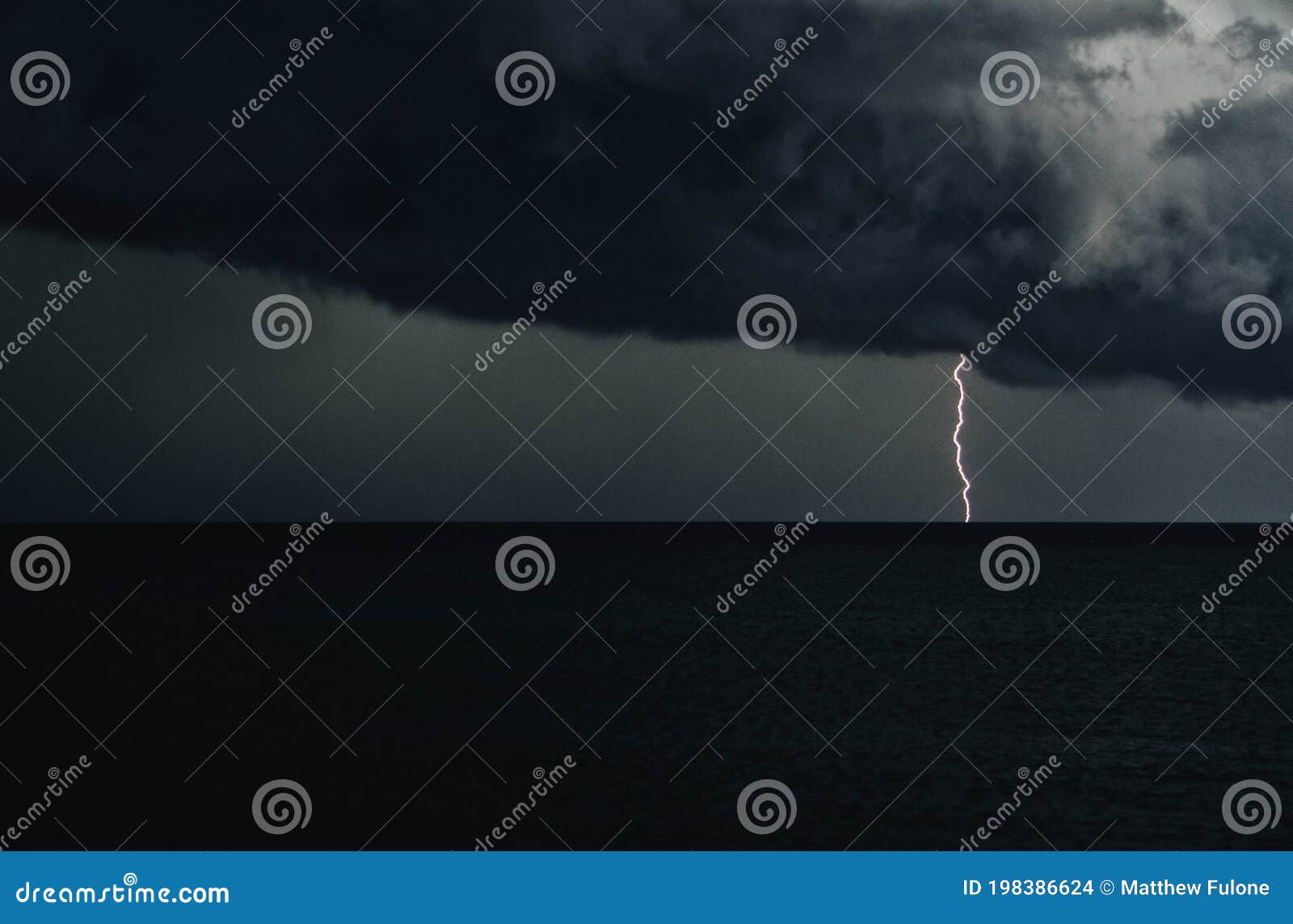lighting storm out in the middle of the ocean
