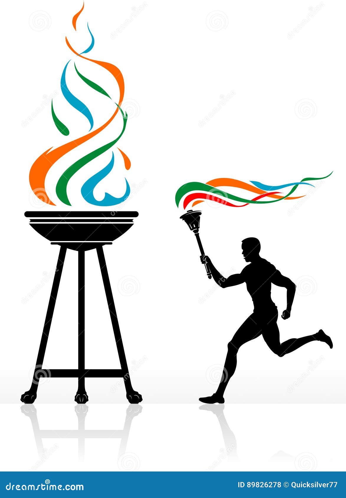 Lighting Torch Set stock vector. Illustration of character 89826278