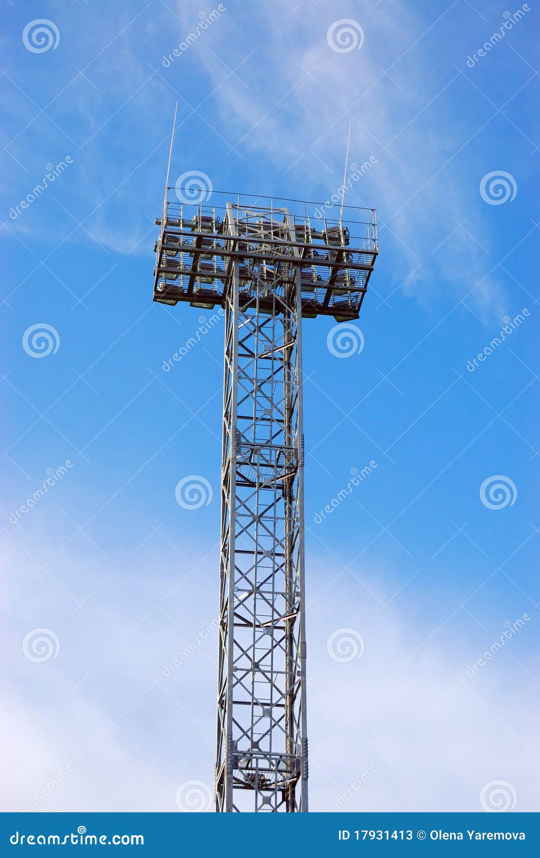 Lighting tower stock image. Image of structure, field 17931413