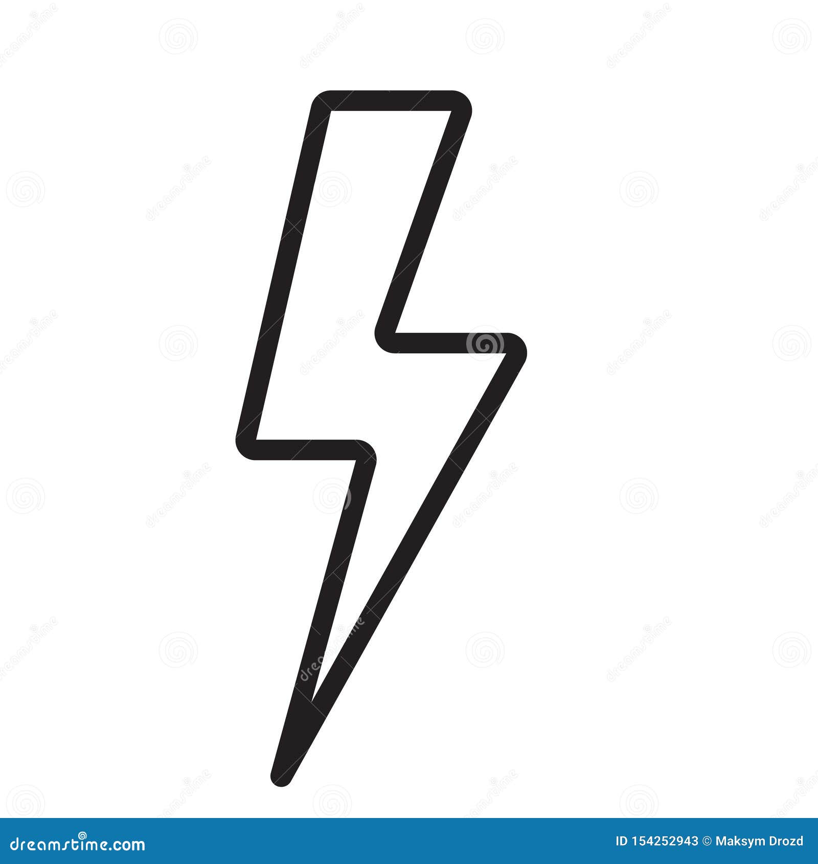 Lightning Bolt Icon. Modern Line Icon Design. Modern Icons for Mobile or  Web Interface Stock Vector - Illustration of mobile, power: 154252943
