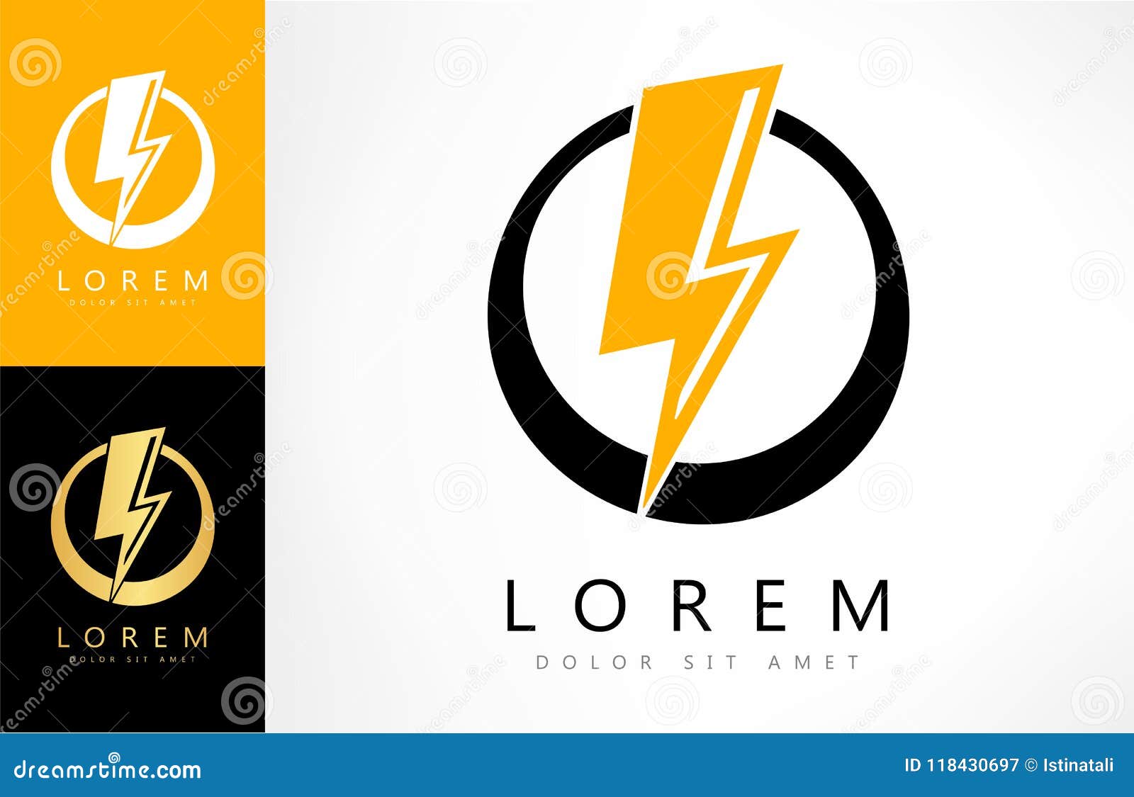 Lightning bolt logo stock vector. Illustration of business 118430697