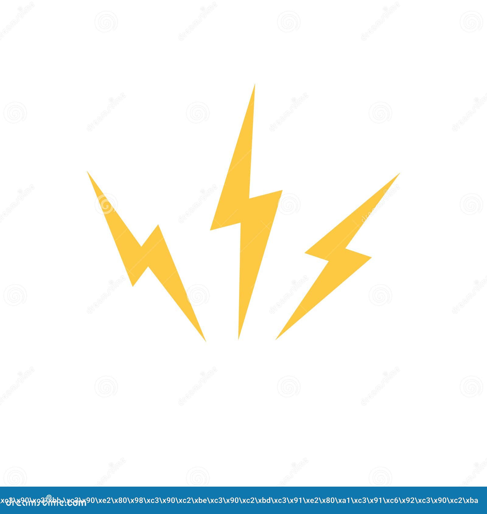 lightning bolts  on white background. electric discharge or anger concept.  