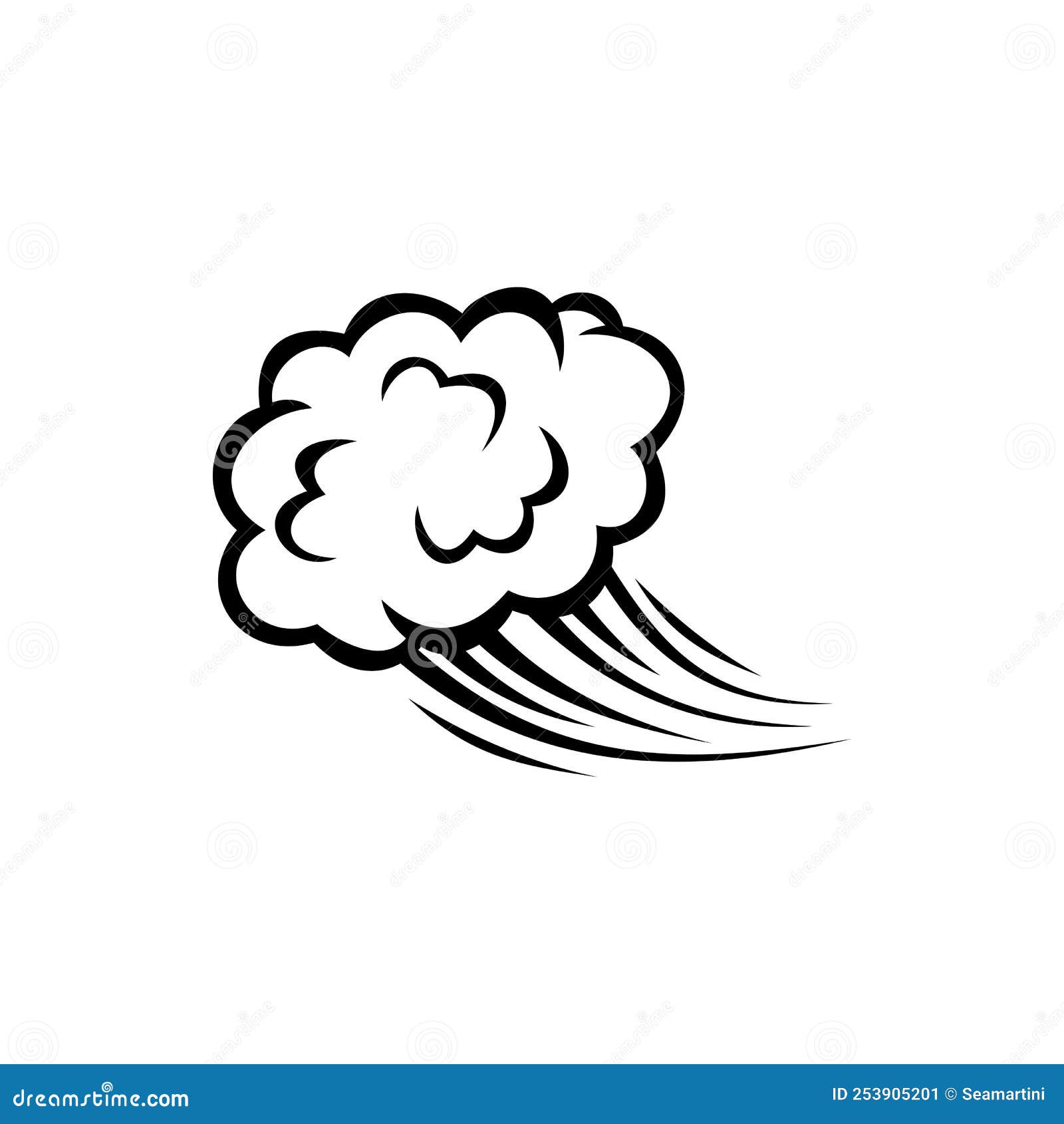 Lightning in Cloud, Thunders in Bursting Sky Stock Vector
