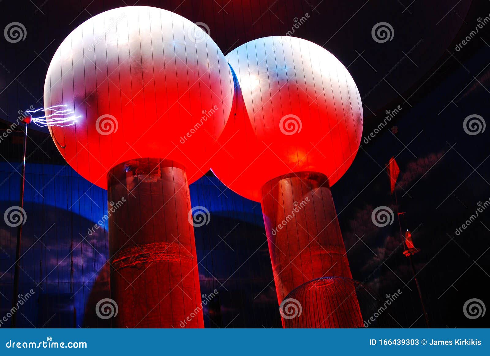 Lightning by a Van Der Graaf Generator Editorial Stock Photo Image of