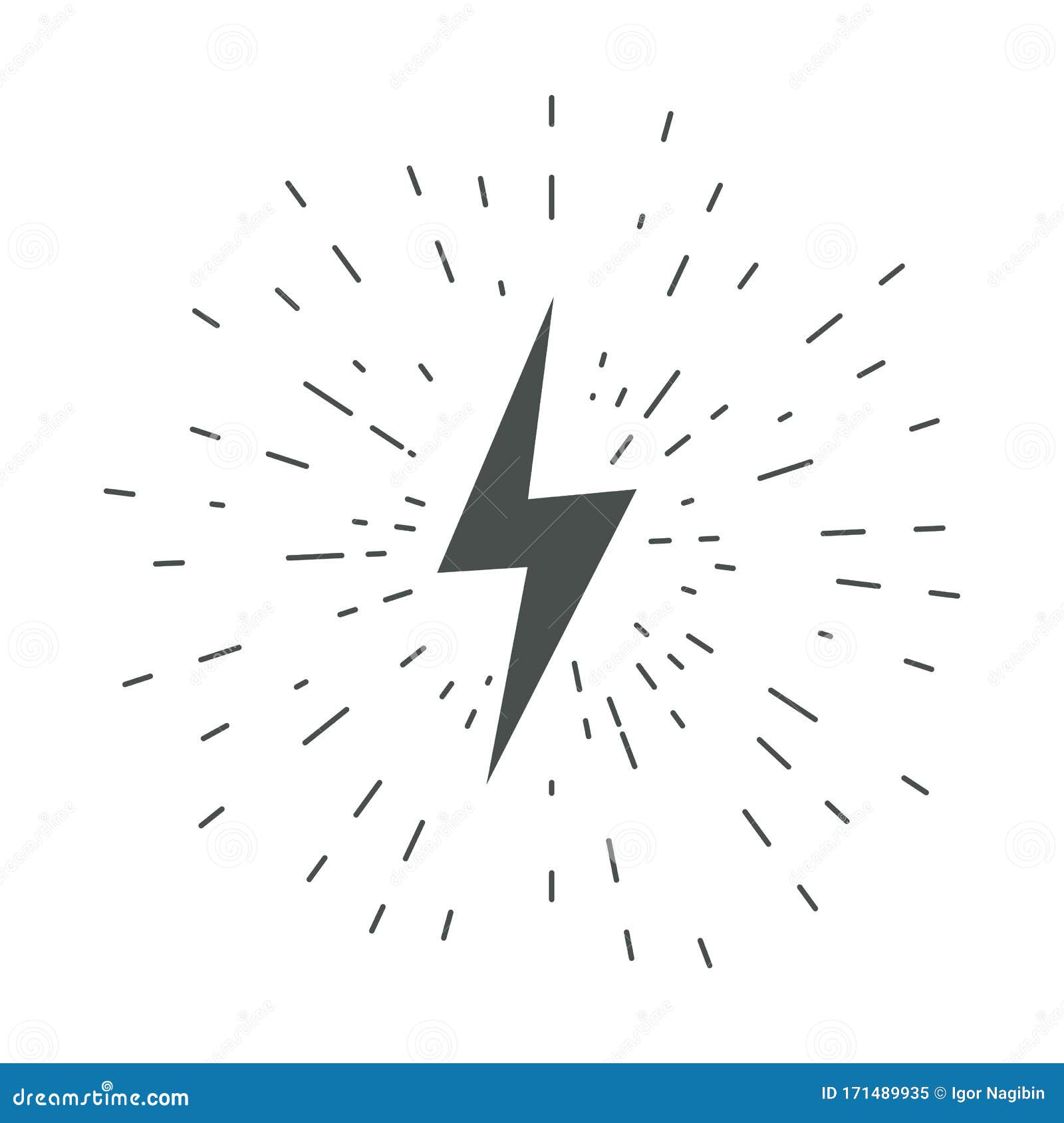 lightning icons. thunder. lightning strike.