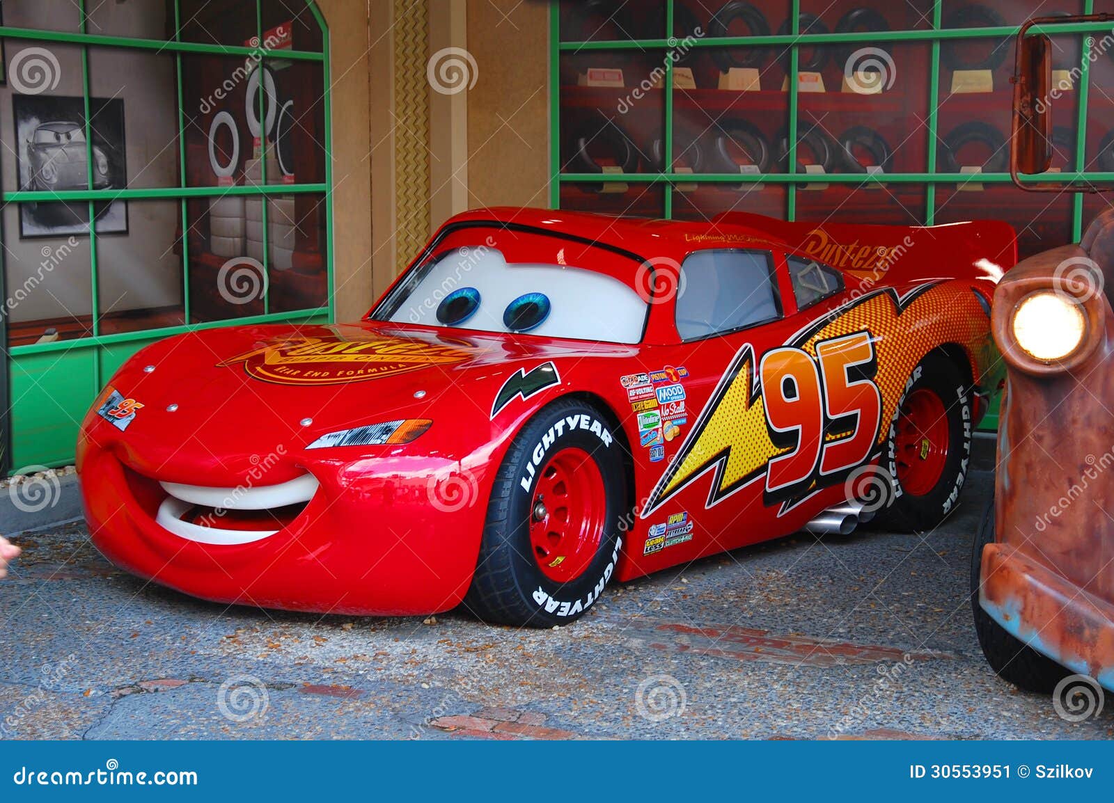 Detail of the Real Car from the Movie Cars, Lightning McQueen in Red Color  on the Race Track Editorial Photography - Image of michigan, lightning:  267624612