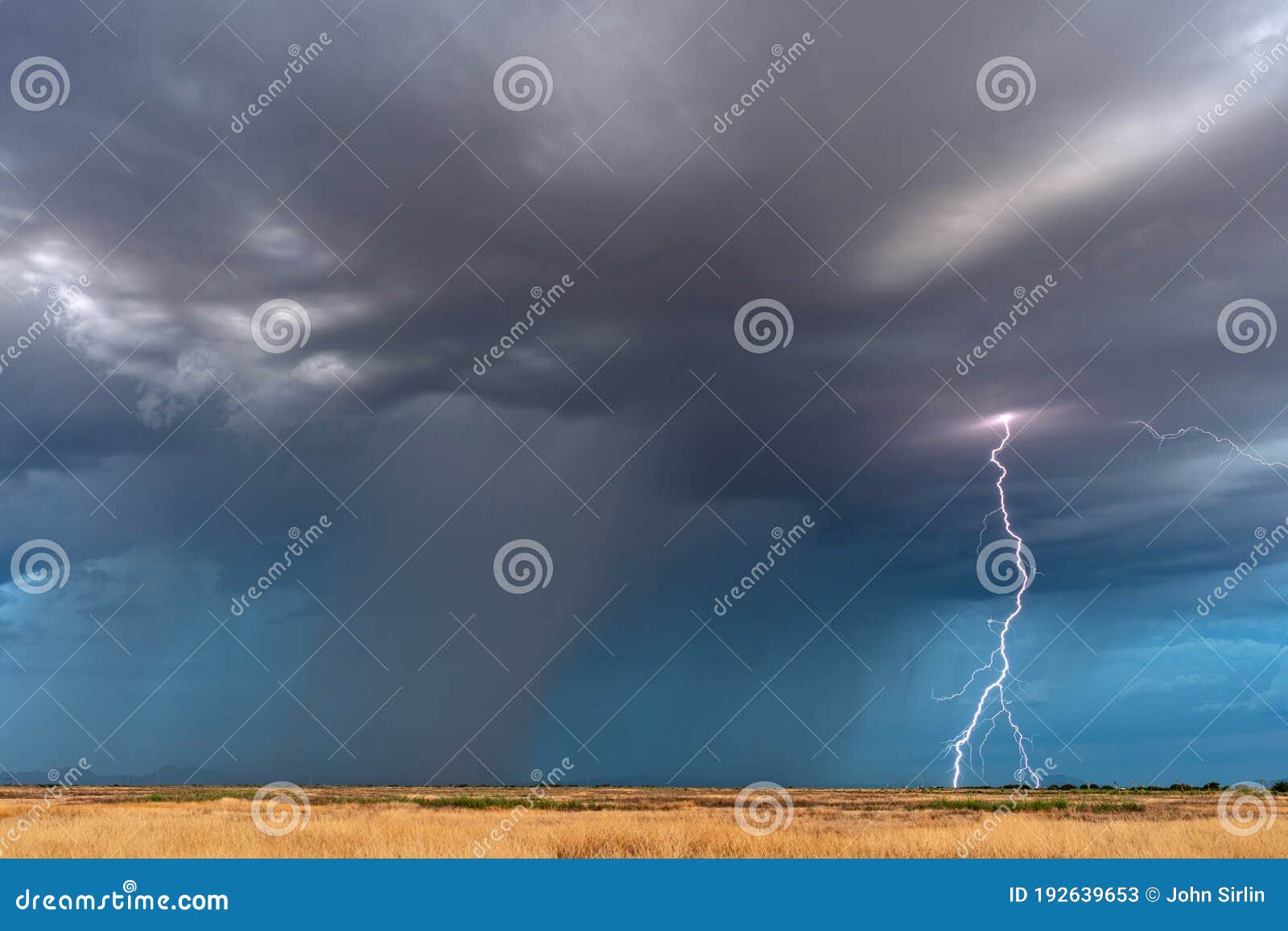 lightning from a monsoon storm