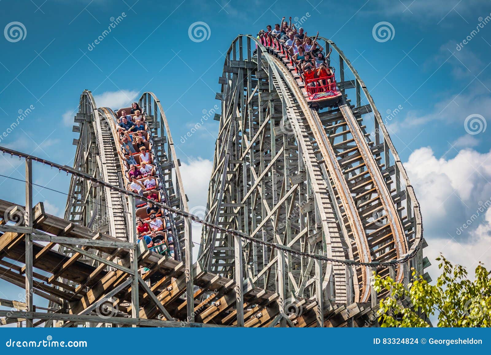 Lightning Racer Coaster in Hershey PA Editorial Stock Image - Image of ...