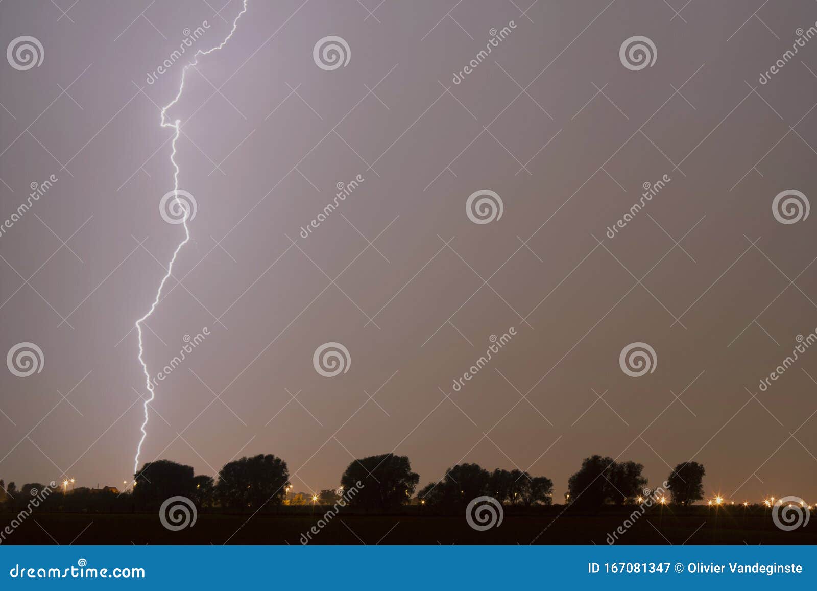 Lightning in a Slow Thunderstorm. Stock Image Image of discharge