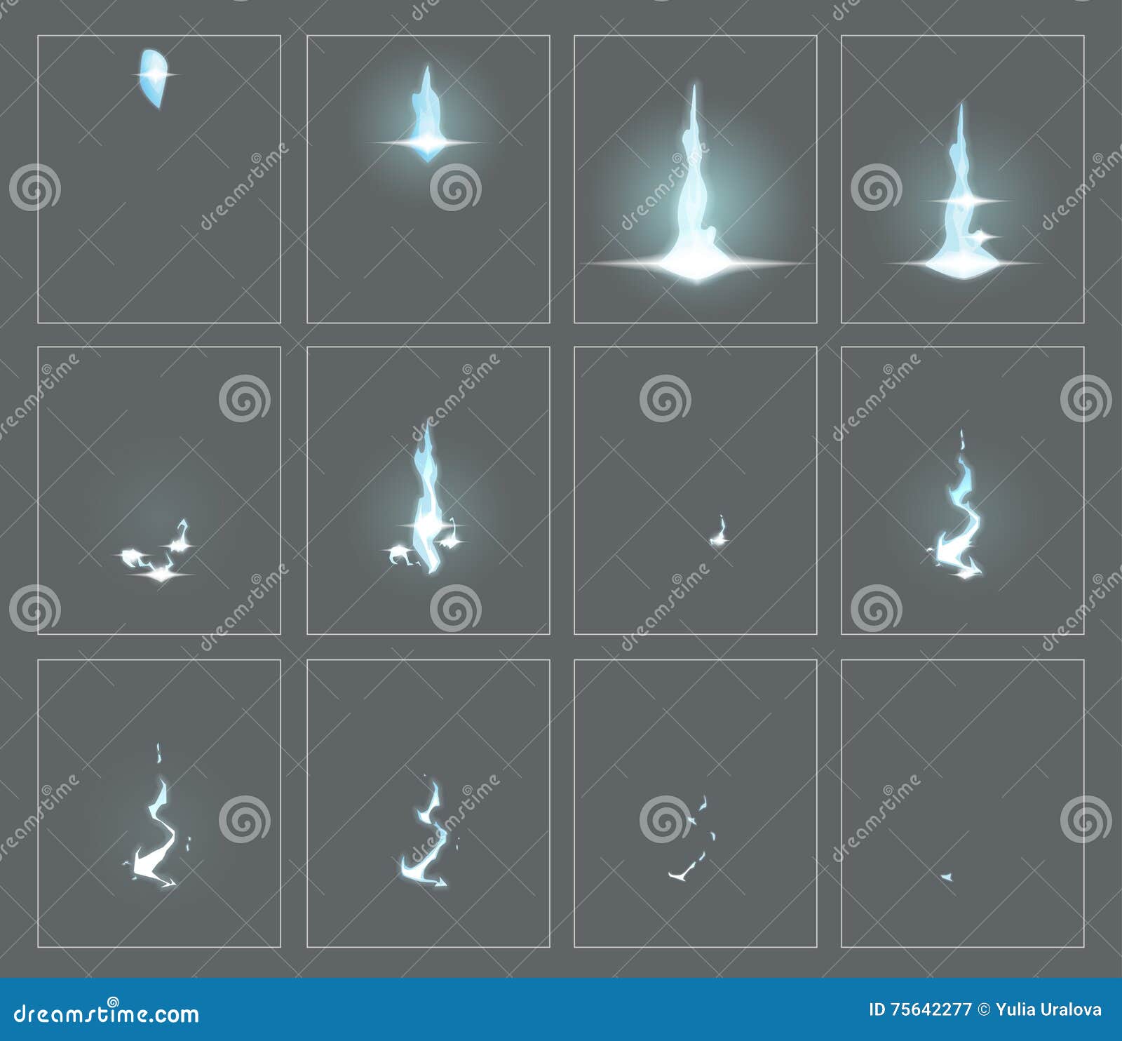 lightning special effect animation frames