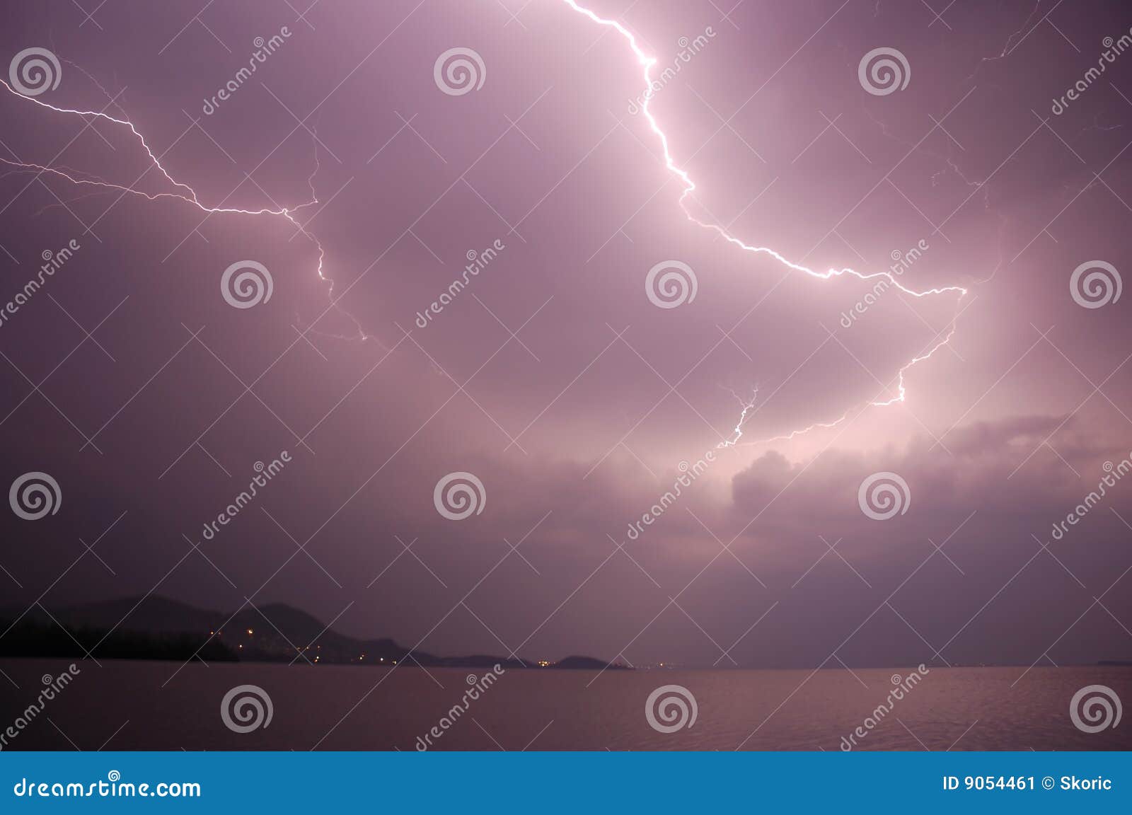 Lightning storm stock image. Image of clouds, powerful - 9054461