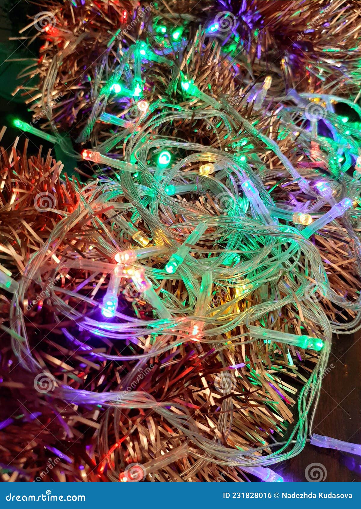 Lights for a Christmas Tree Stock Photo Image of decoration, christmas 231828016