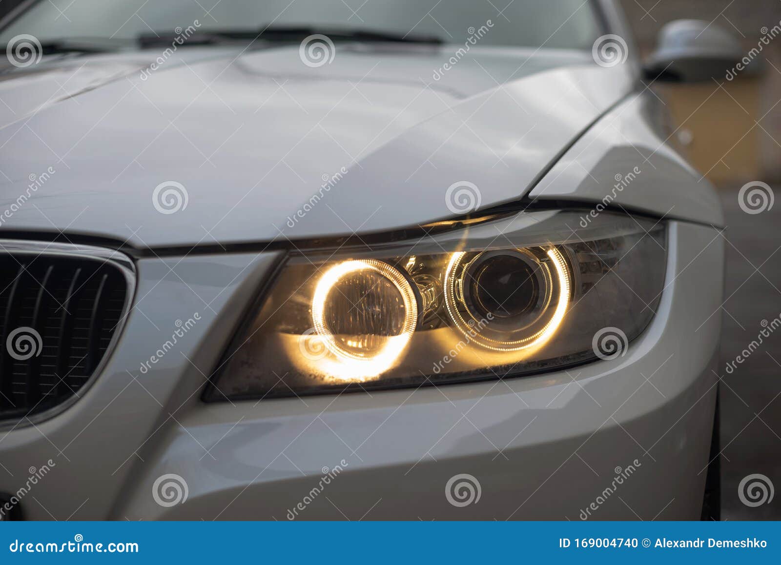 Lights Reflections on the Modern Car. Stock Photo Image of item