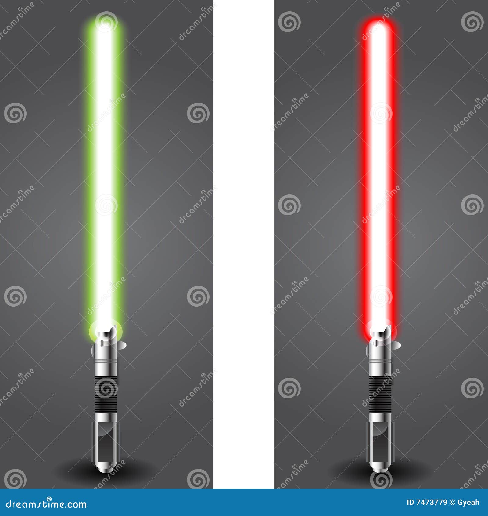 Bakgrund bak sida två för red s för mörka goda gröna lightsabers trevlig