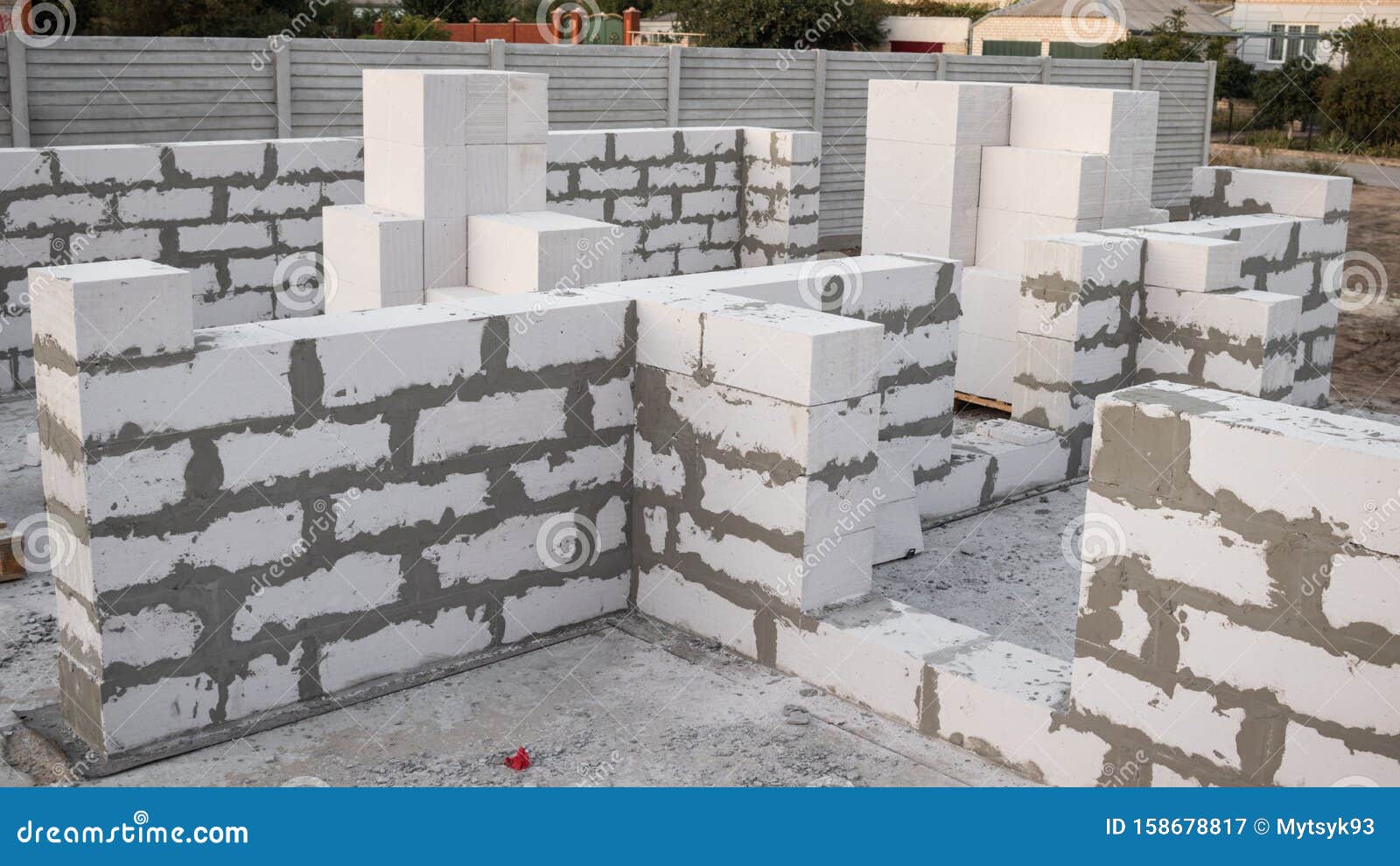 Lightweight Concrete Block The Bricks Used In The Construction Of The New Series Are Popular Reduce Heat Resistant Stock Image Image Of Abstract Dirt 158678817