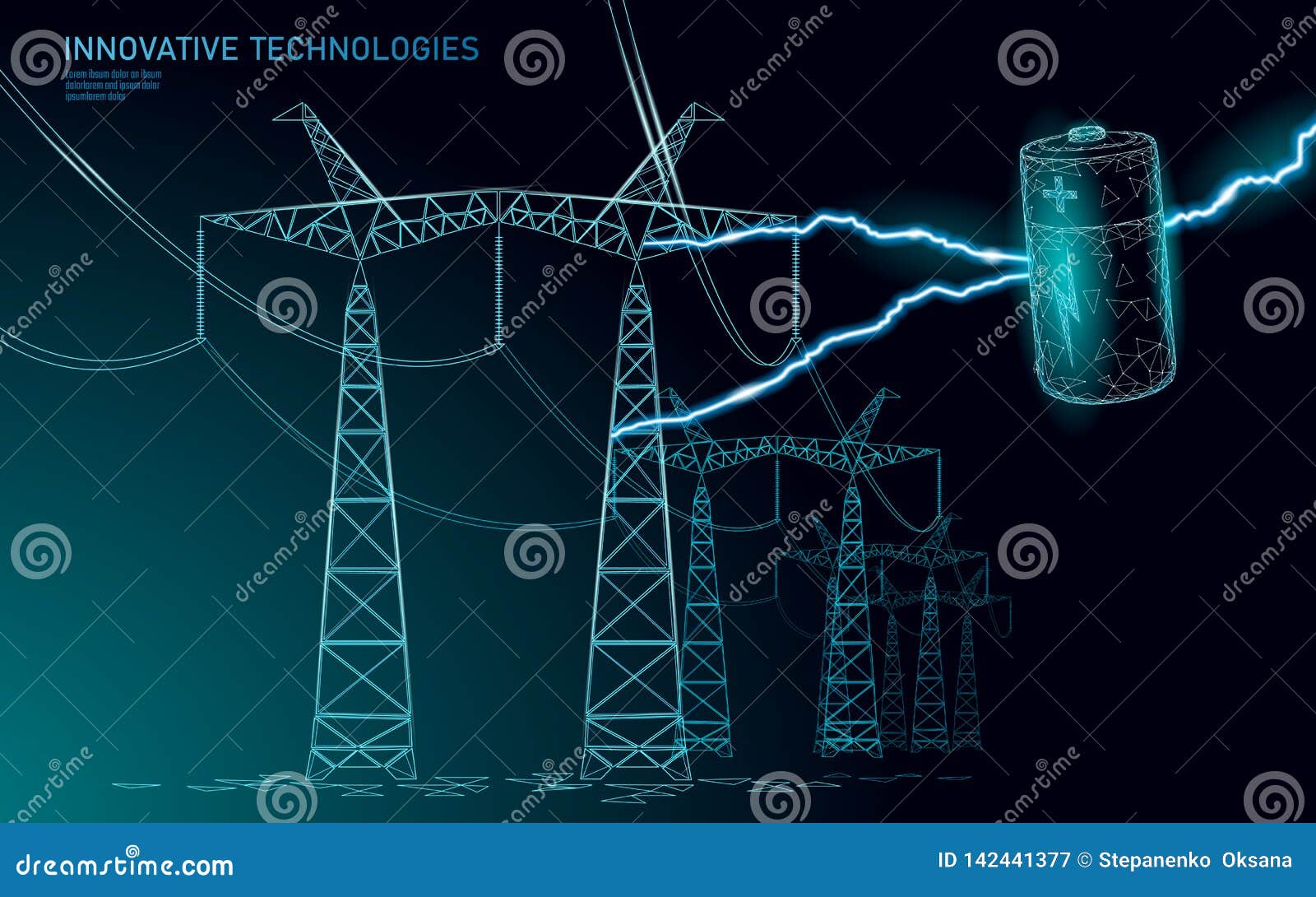 Ligne électrique Polygonale Chargée D'accumulateur Alcalin Pylône