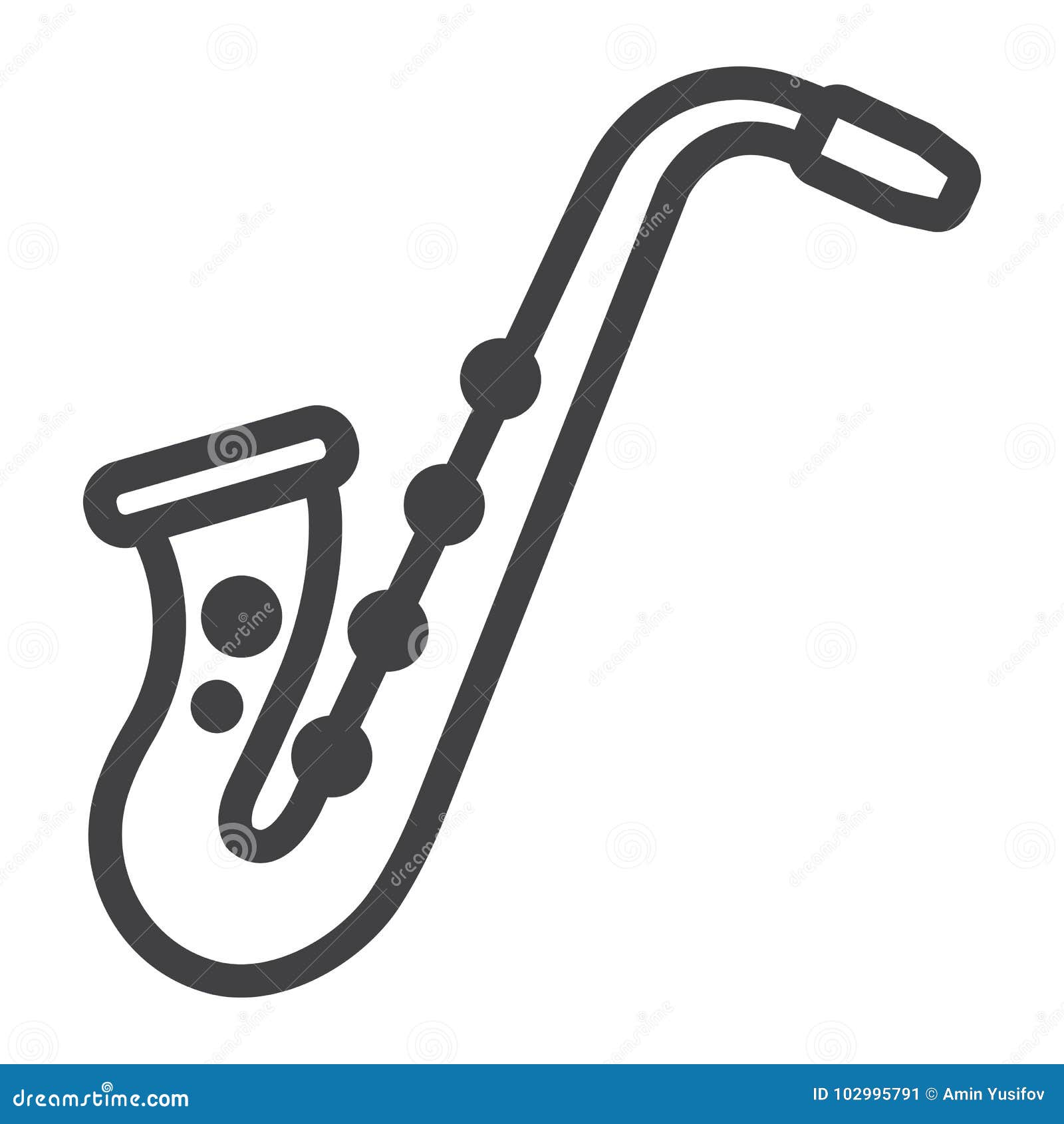 Dessin Facile Instrument De Musique Ligne De Saxophone Icône, Musique Et Instrument Illustration de Vecteur - Illustration du rétro, dessins: 102995791