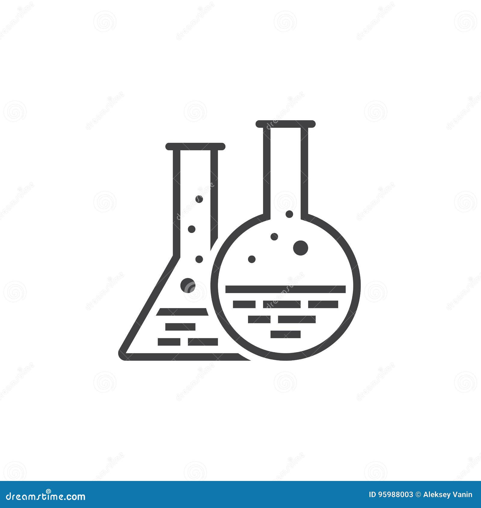 Ligne Icone Logo De Vecteur D Ensemble De Laboratoire Picto Lineaire De Flacon De Chimie Illustration De Vecteur Illustration Du Logo Science