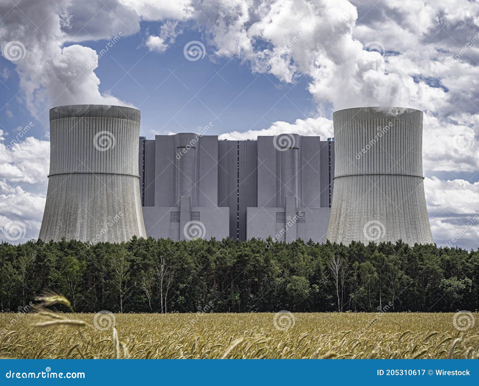 Power Station Schwarze Pumpe Stock Image - Image change, german: 205310617