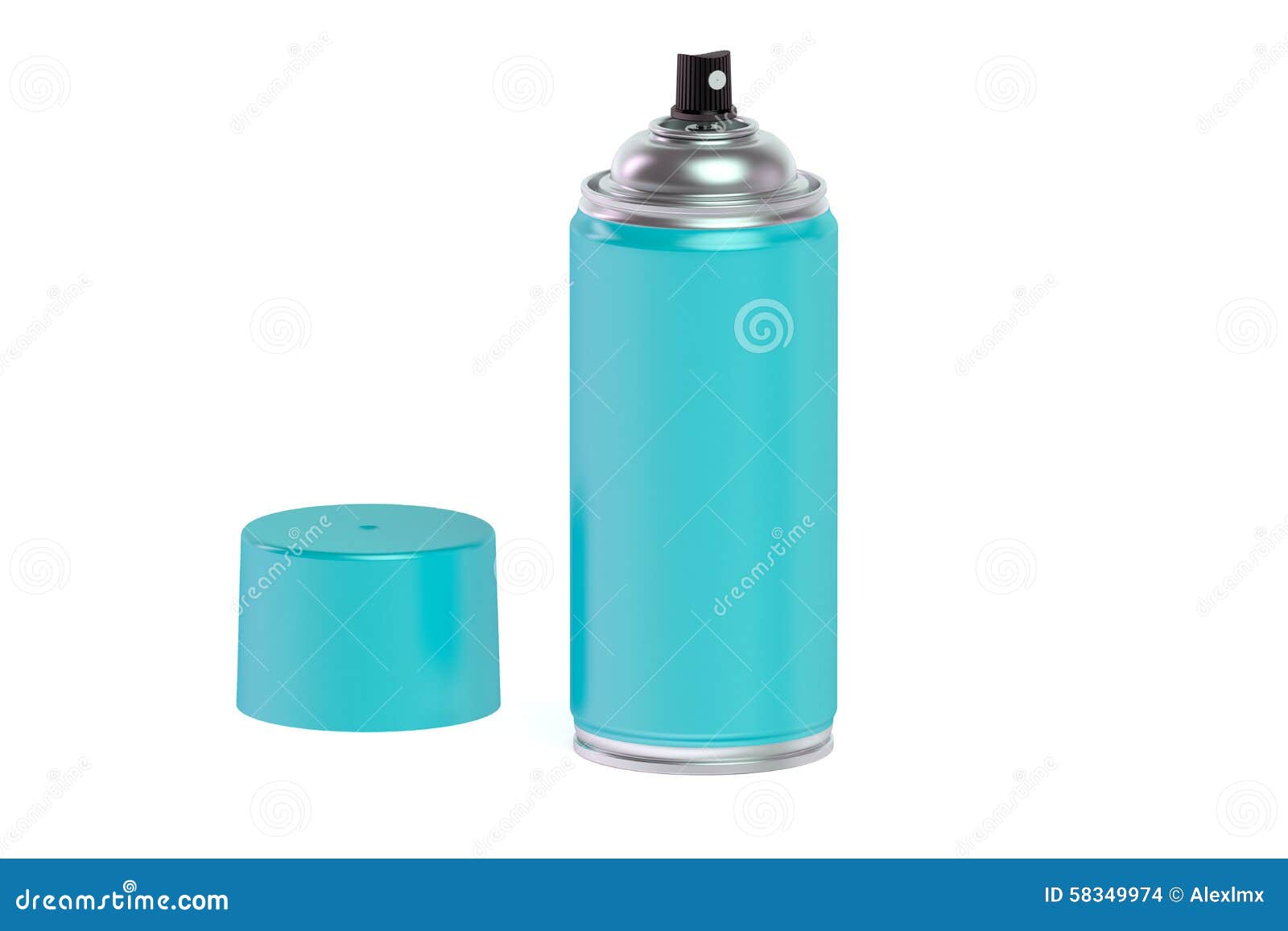 Ligt blue spray paint can stock illustration. Illustration of closeup
