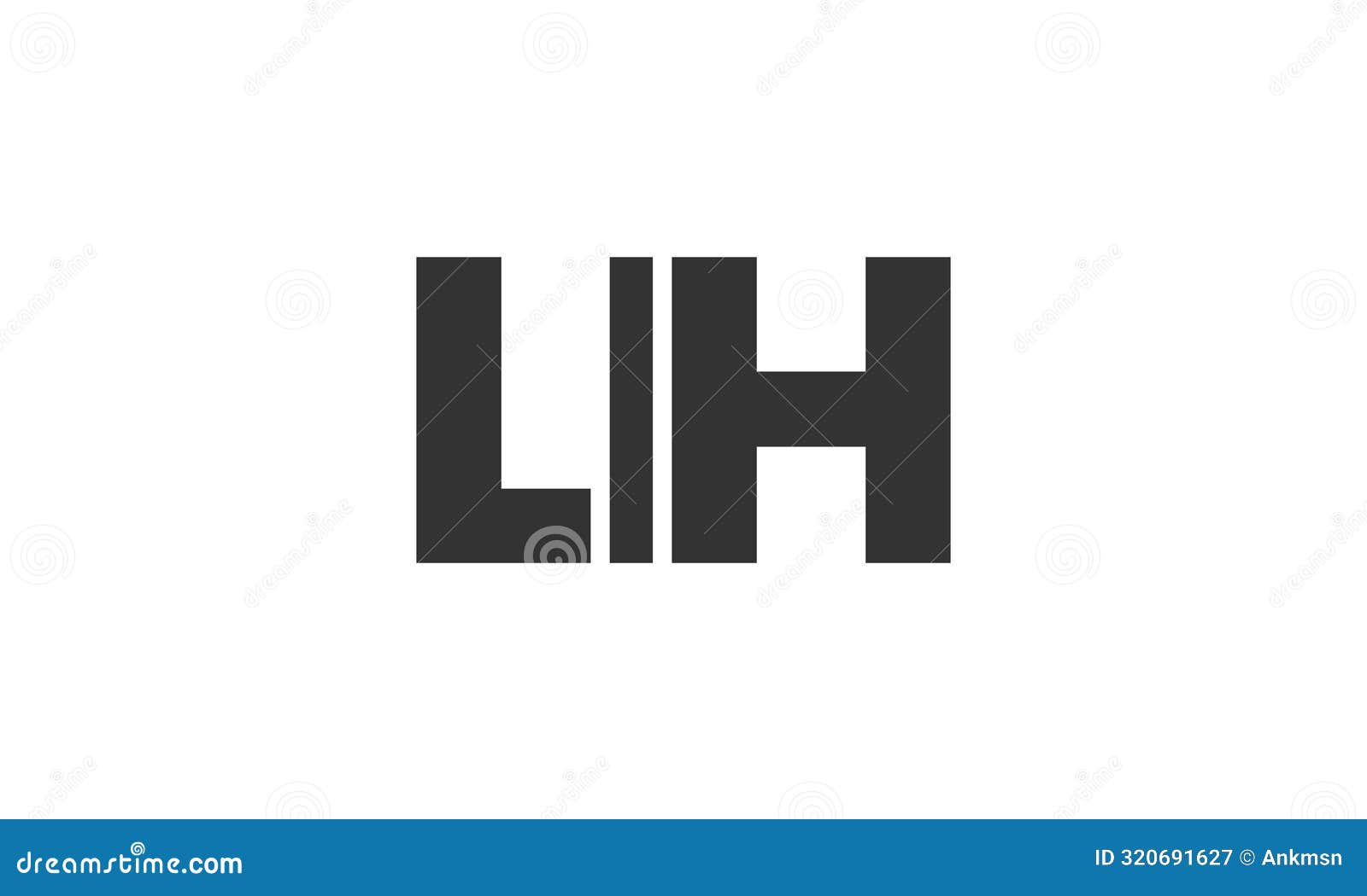 lih logo  template with strong and modern bold text. initial based  logotype featuring simple and minimal typography.