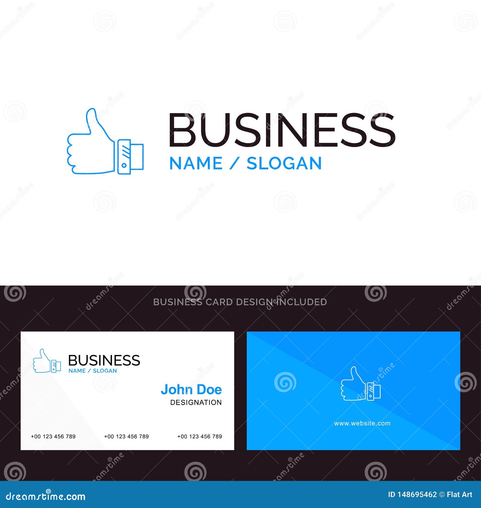 Like, Business, Finger, Hand, Solution, Thumbs Blue Business Logo Pertaining To Push Card Template