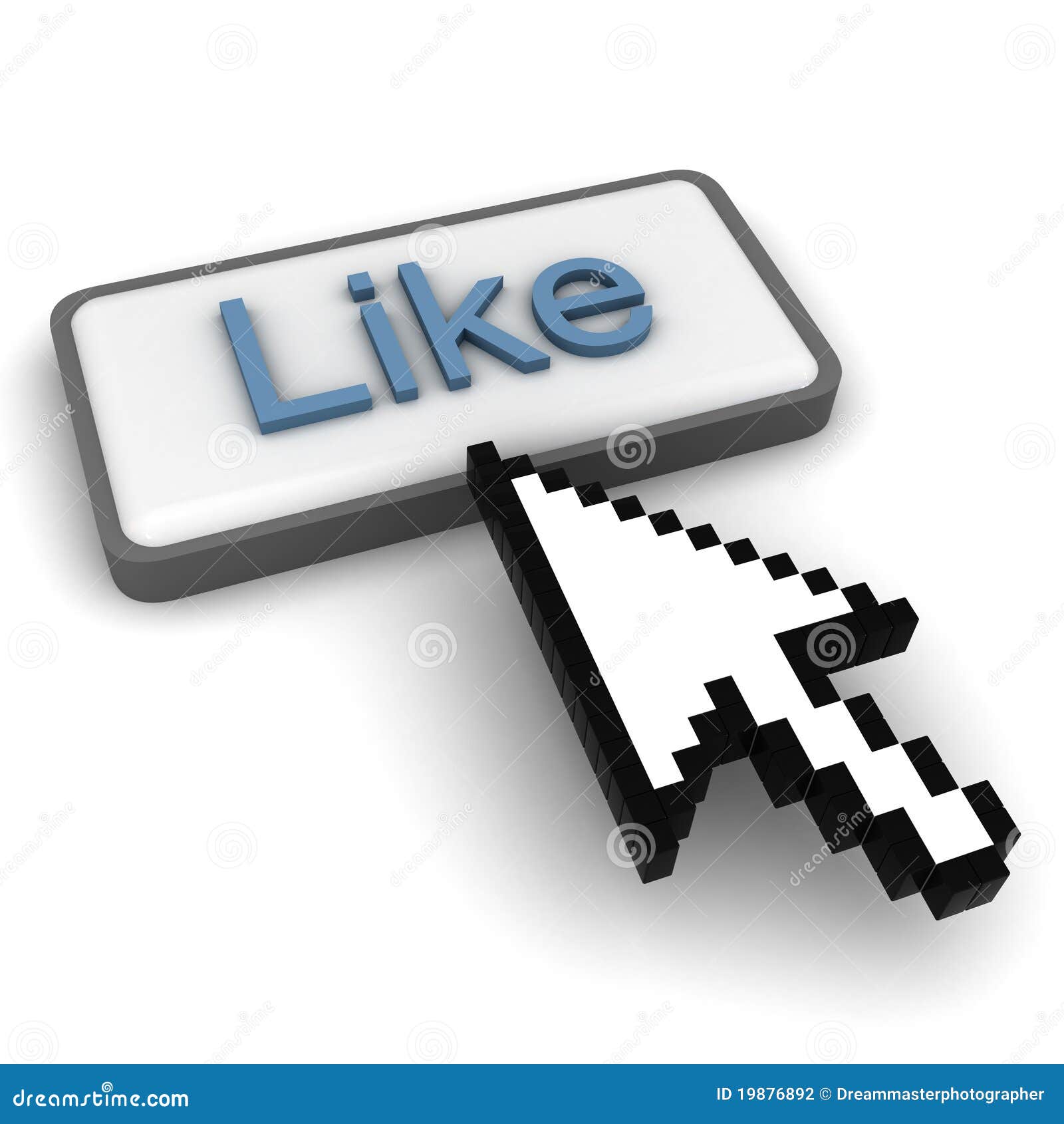 Like Button stock illustration. Illustration of cyan - 19876892
