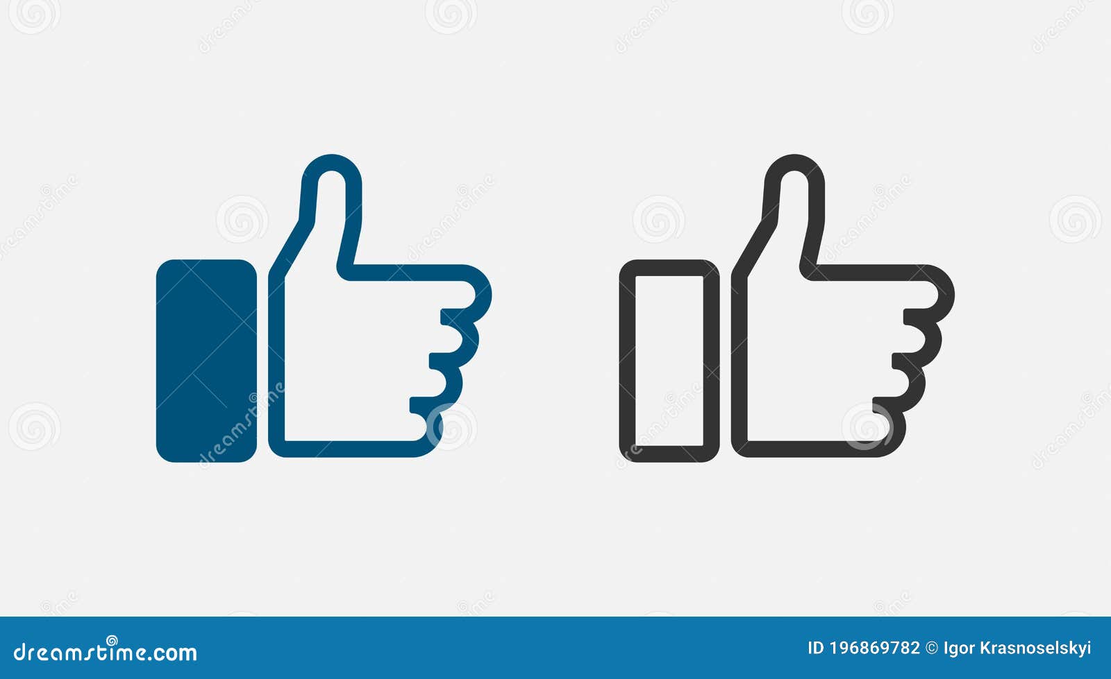 Like Vector Icons Set With Human Hands. Social Media Icons Collection ...