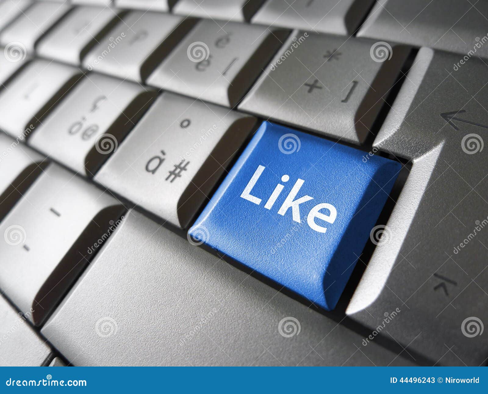 Like Web Social Network Facebook Key Stock Image - Image of media ...