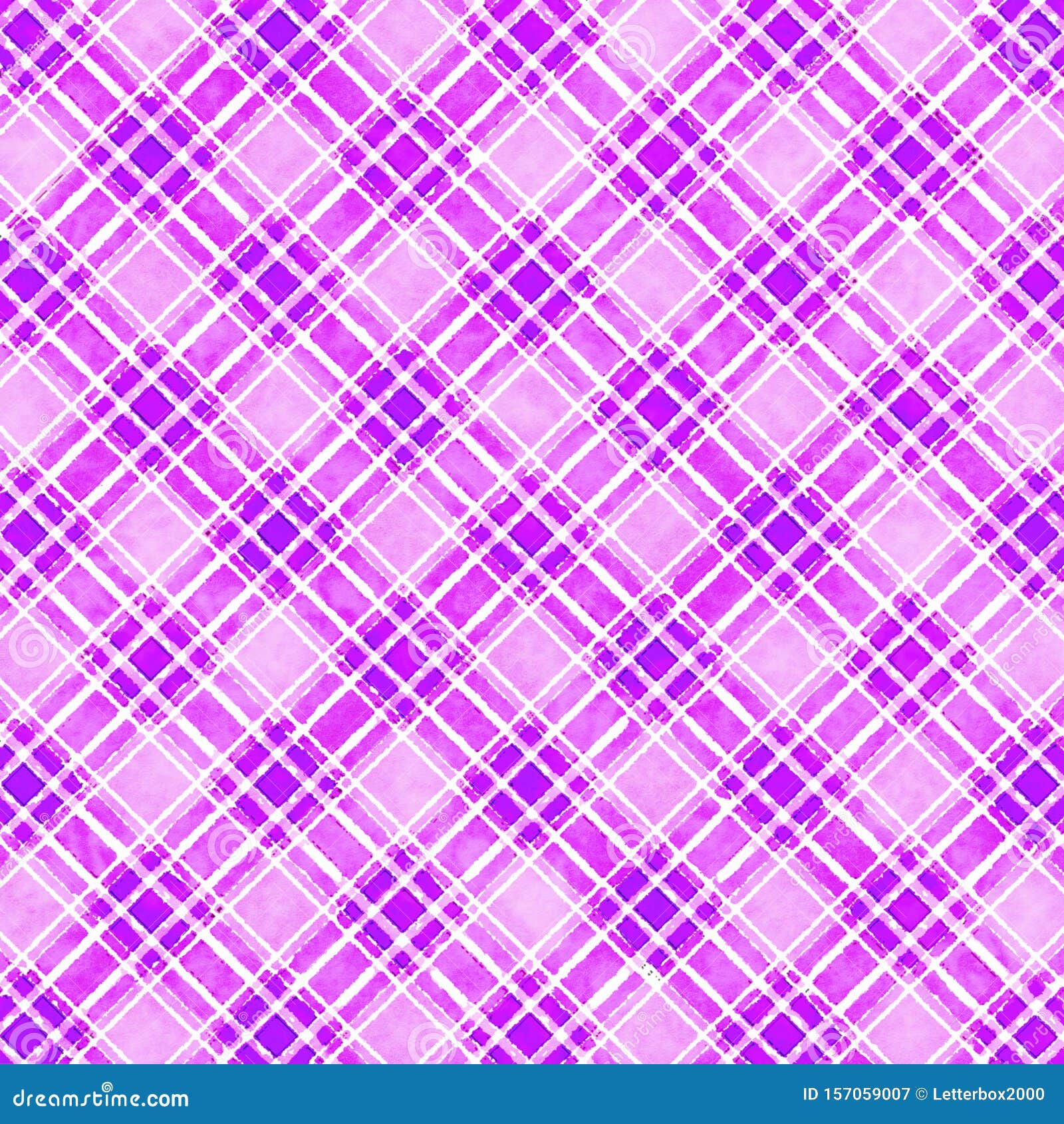 Lilac Checkered Background of Wide and Narrow Diagonal Lines. Geometric