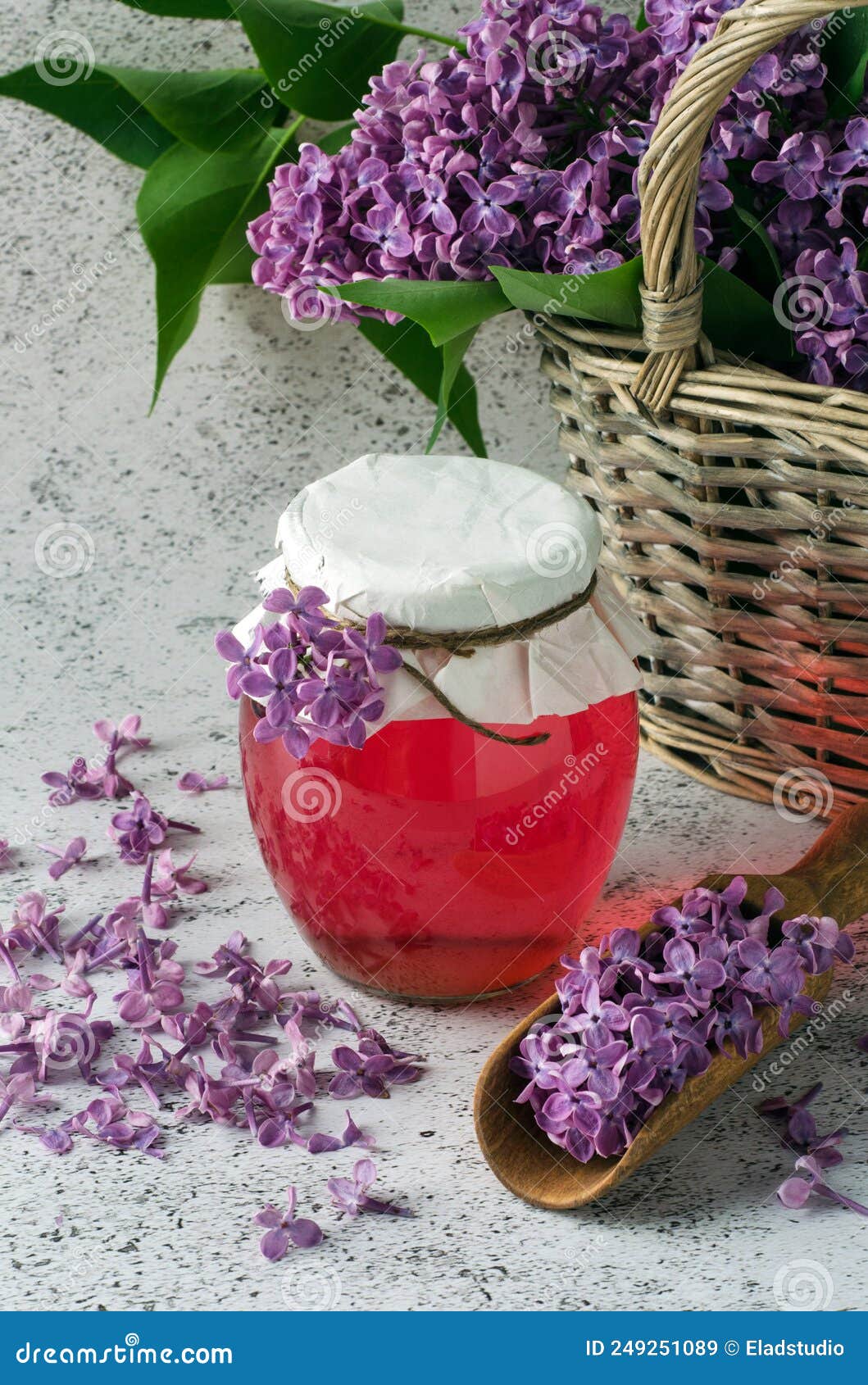 Lilac flowers syrup stock image. Image of nature, natural 249251089