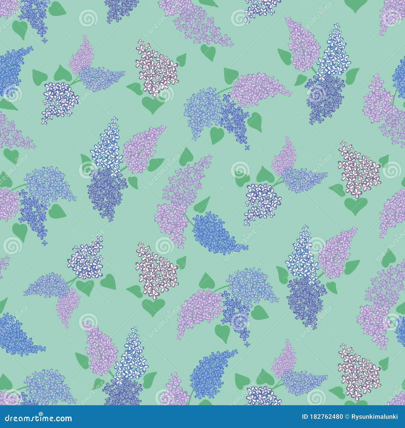 lilac flowerse bouquets amless  pattern