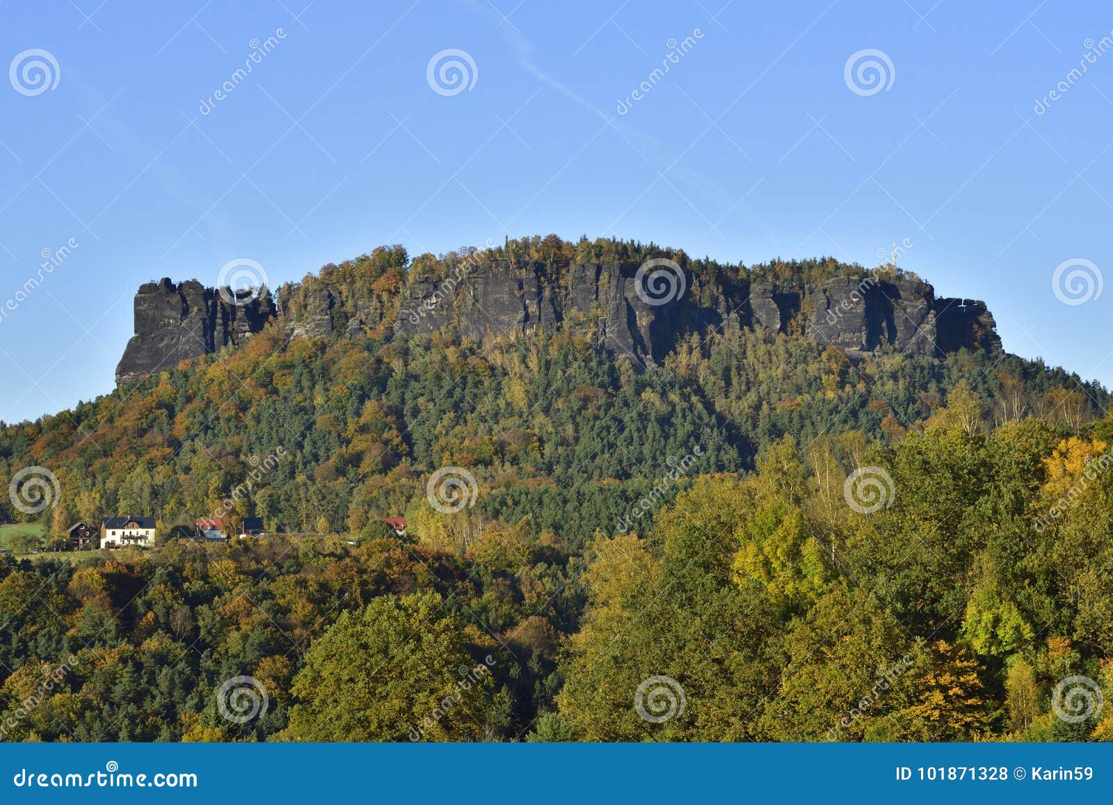 Lilienstein stockfoto. Bild von ansicht, eingebürgert 101871328