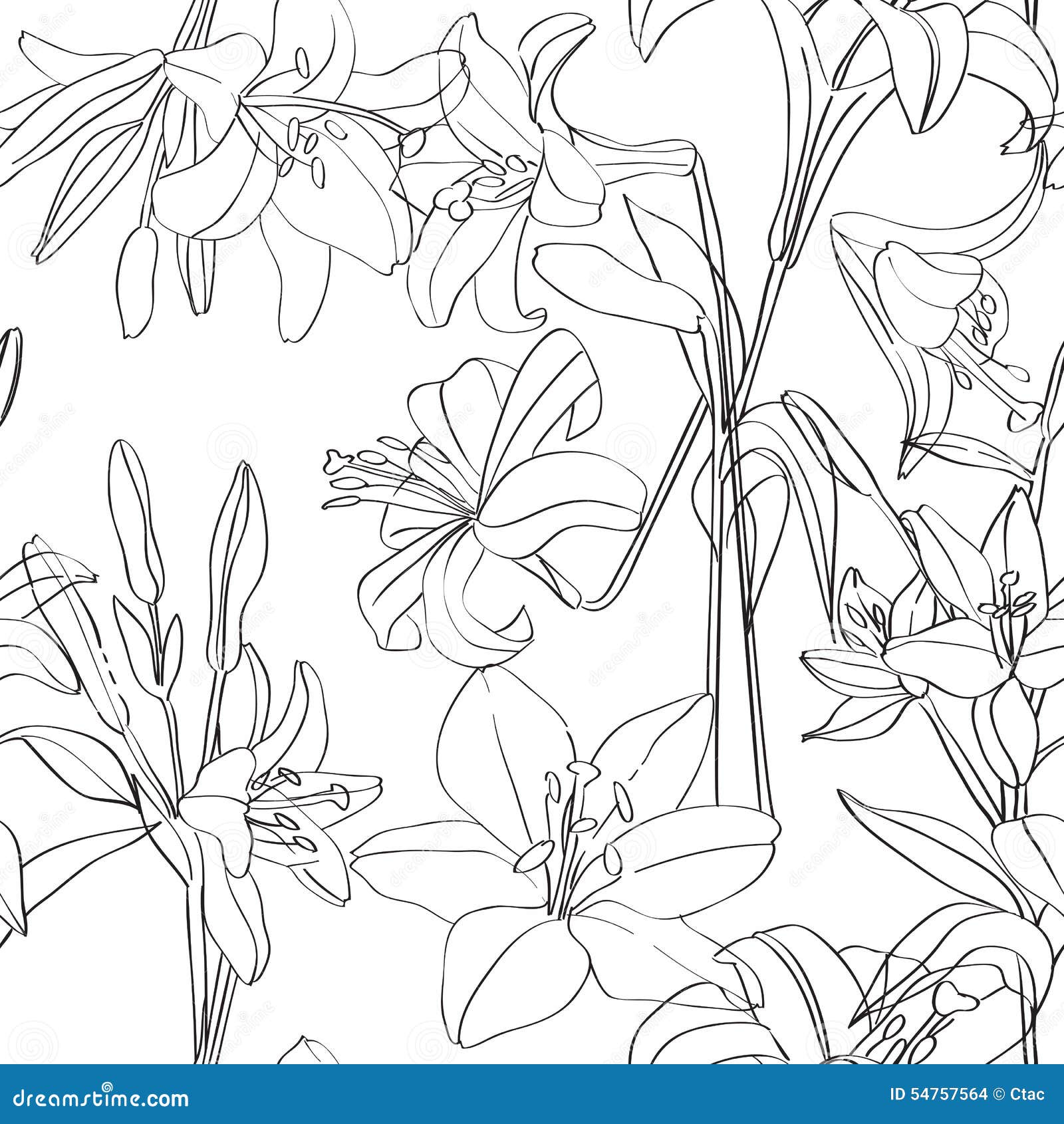 lilies pattern superposed