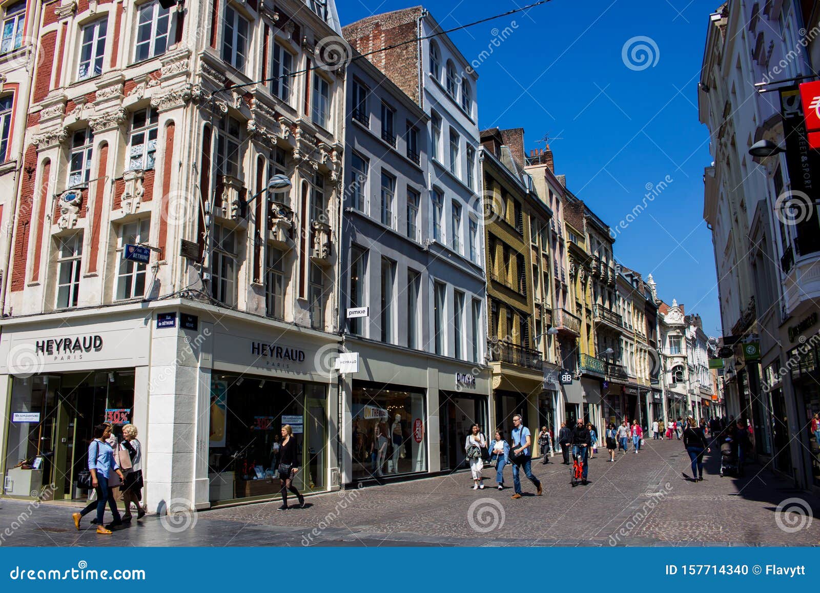 Streets of Lille Near City Centre, France Editorial Image - Image of ...