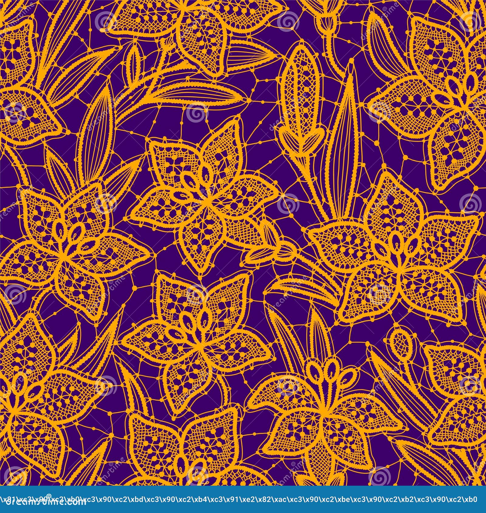 Lily Lace. Seamless Pattern Stock Vector Illustration of freshness