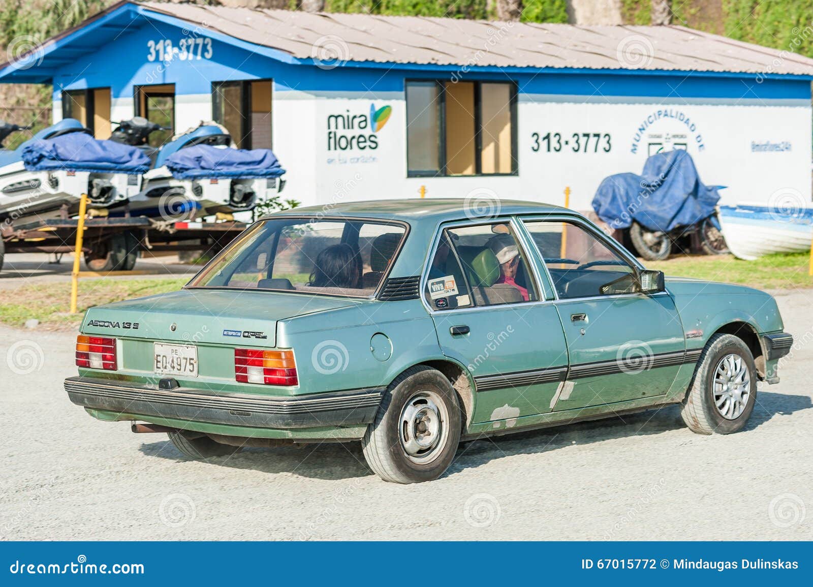 LIMA, PERU APRIL 14, 2013 Old Opel Ascona Car in Lima, Peru