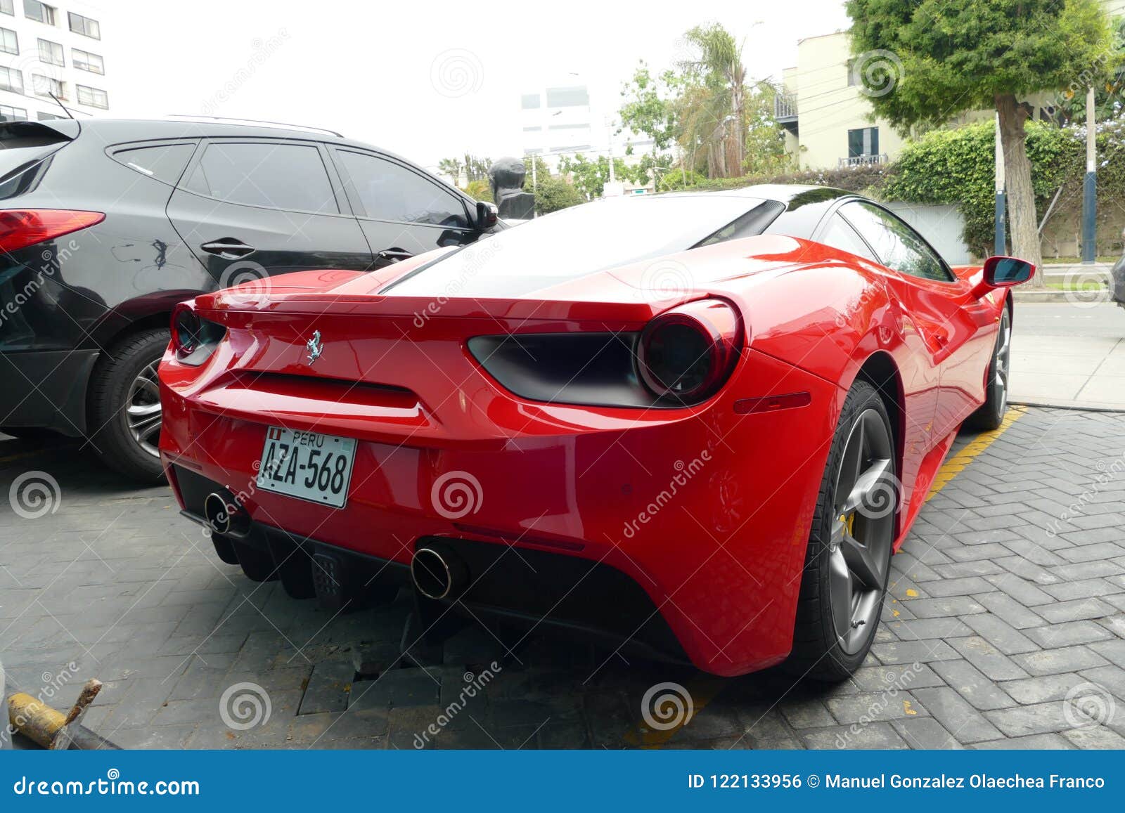 Rear And Side View Of A Ferrari 488 Gtb In Lima Editorial Photo - Image Of  Lima, Luxury: 122133956