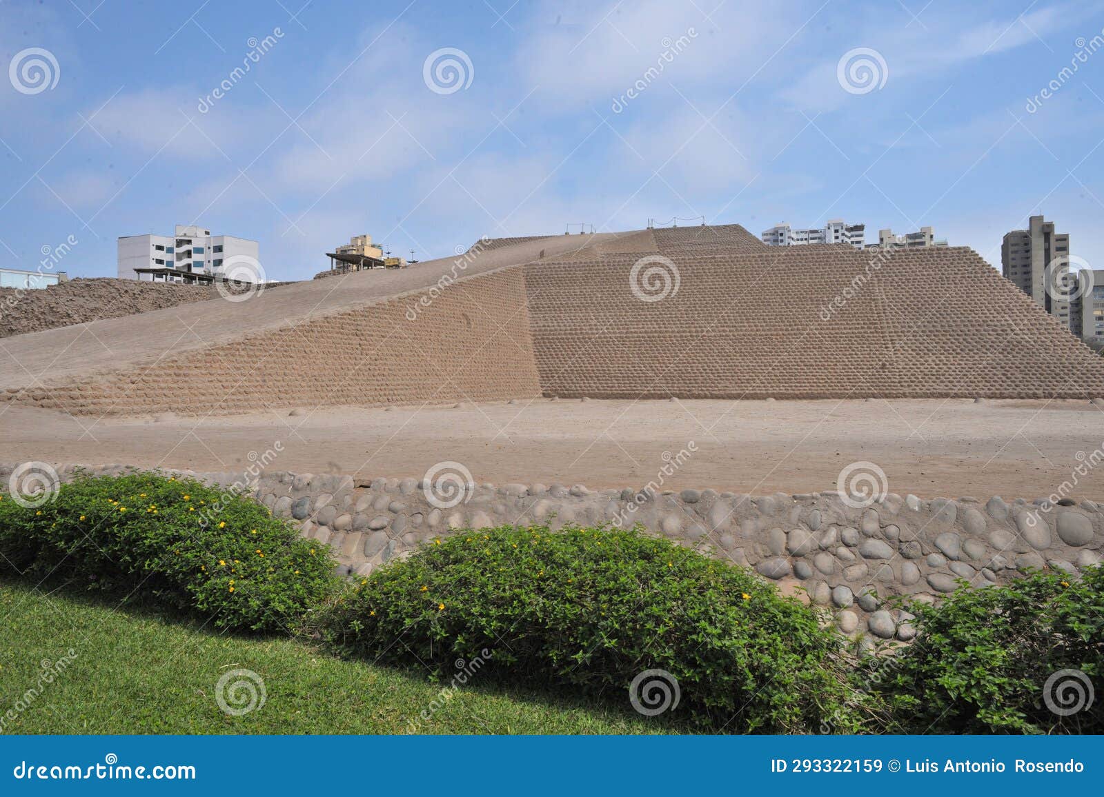 lima, peru - huallamarca, the inca pyramid in lima's huaca, peru