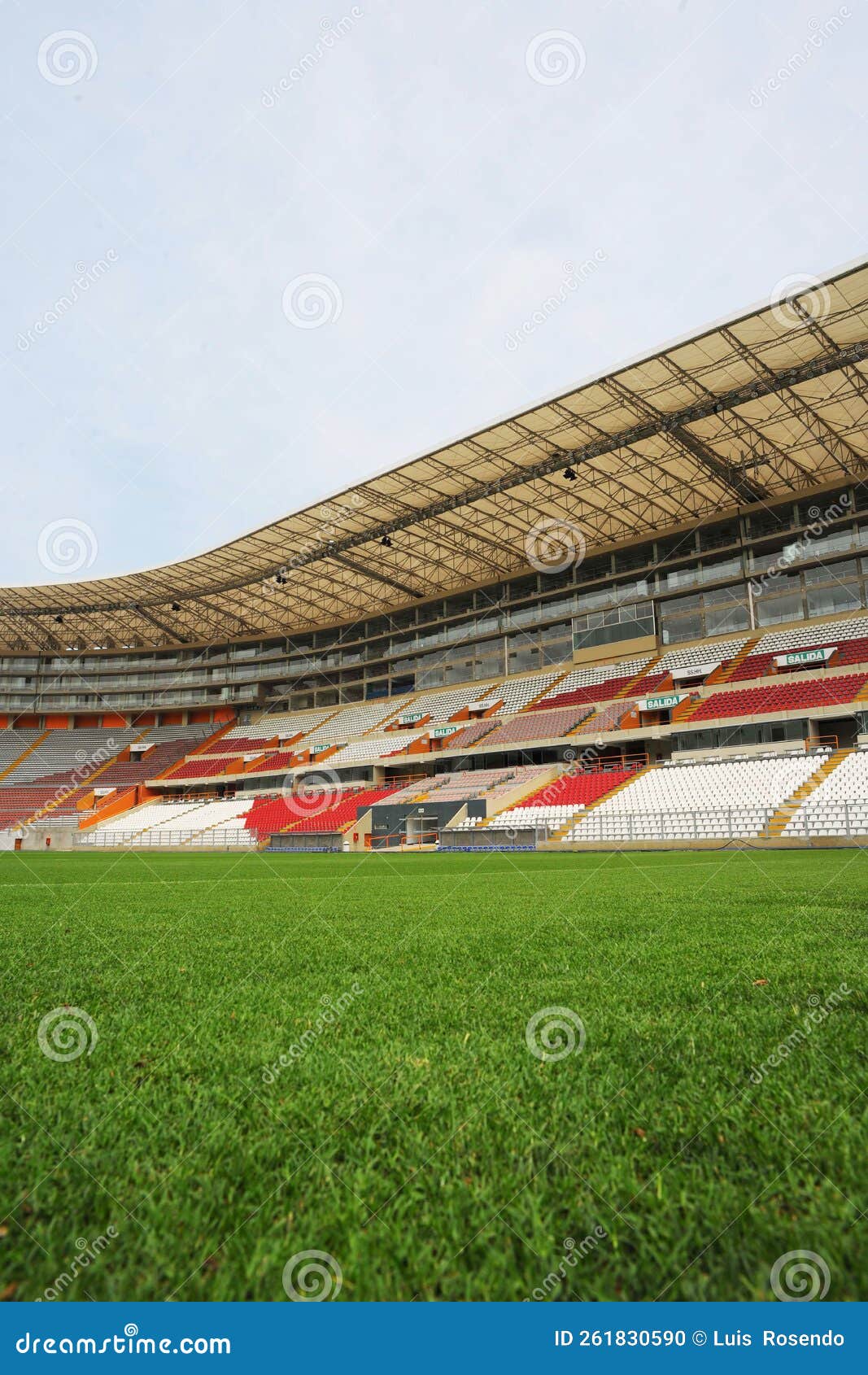 lima peru,new architecture of the field foodball soccer stadium- called national stadium