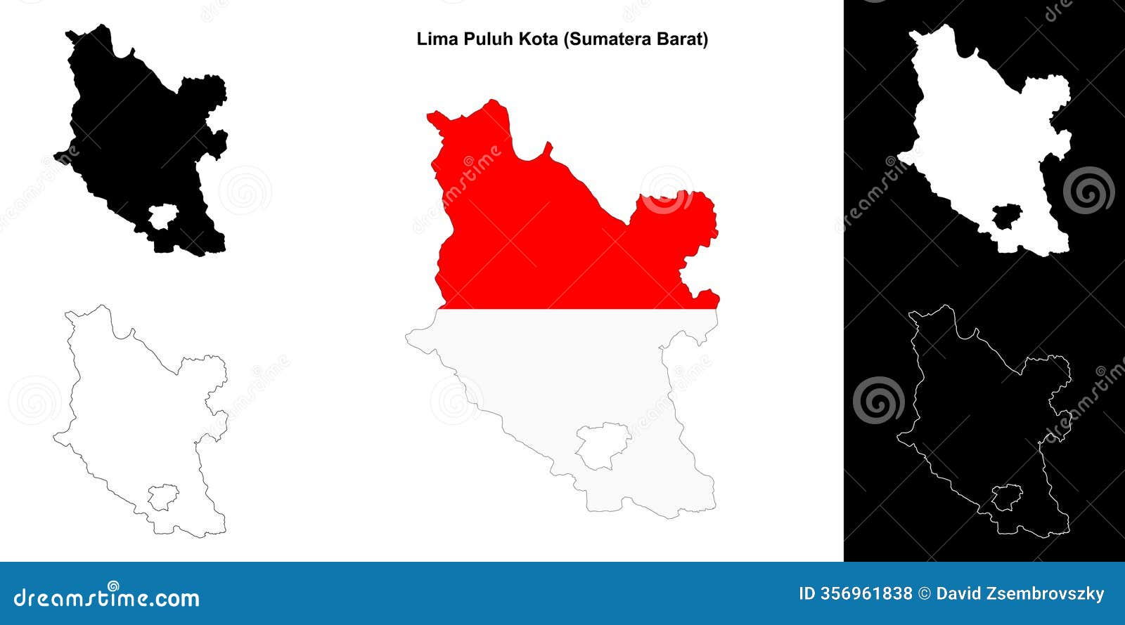 lima puluh kota outline map