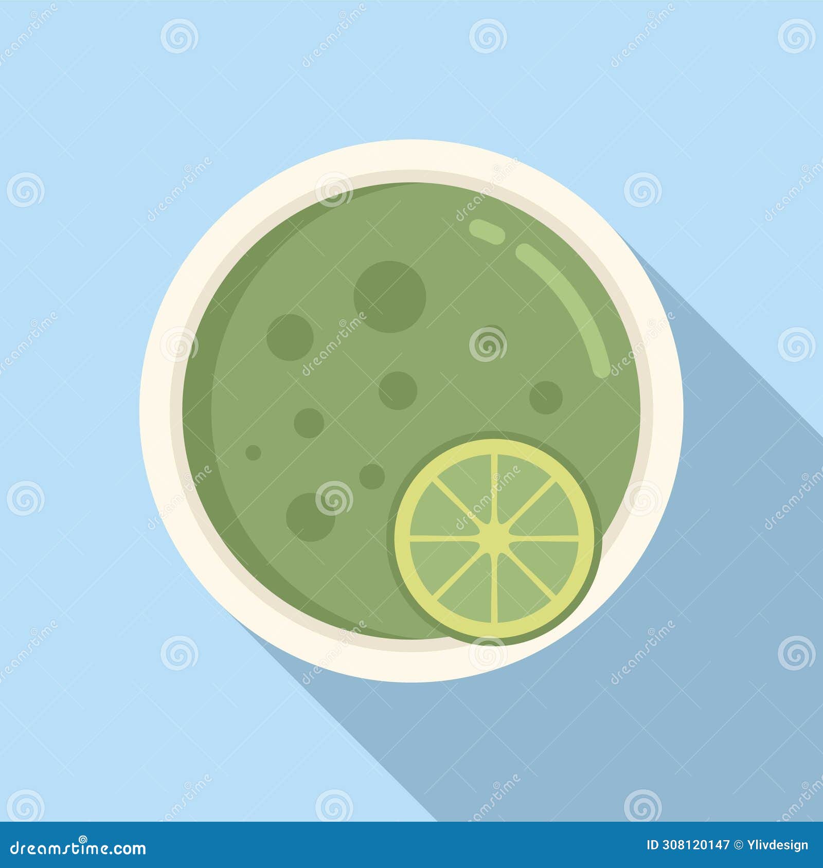 lime aliment cream soup icon flat . restaurant gourmet