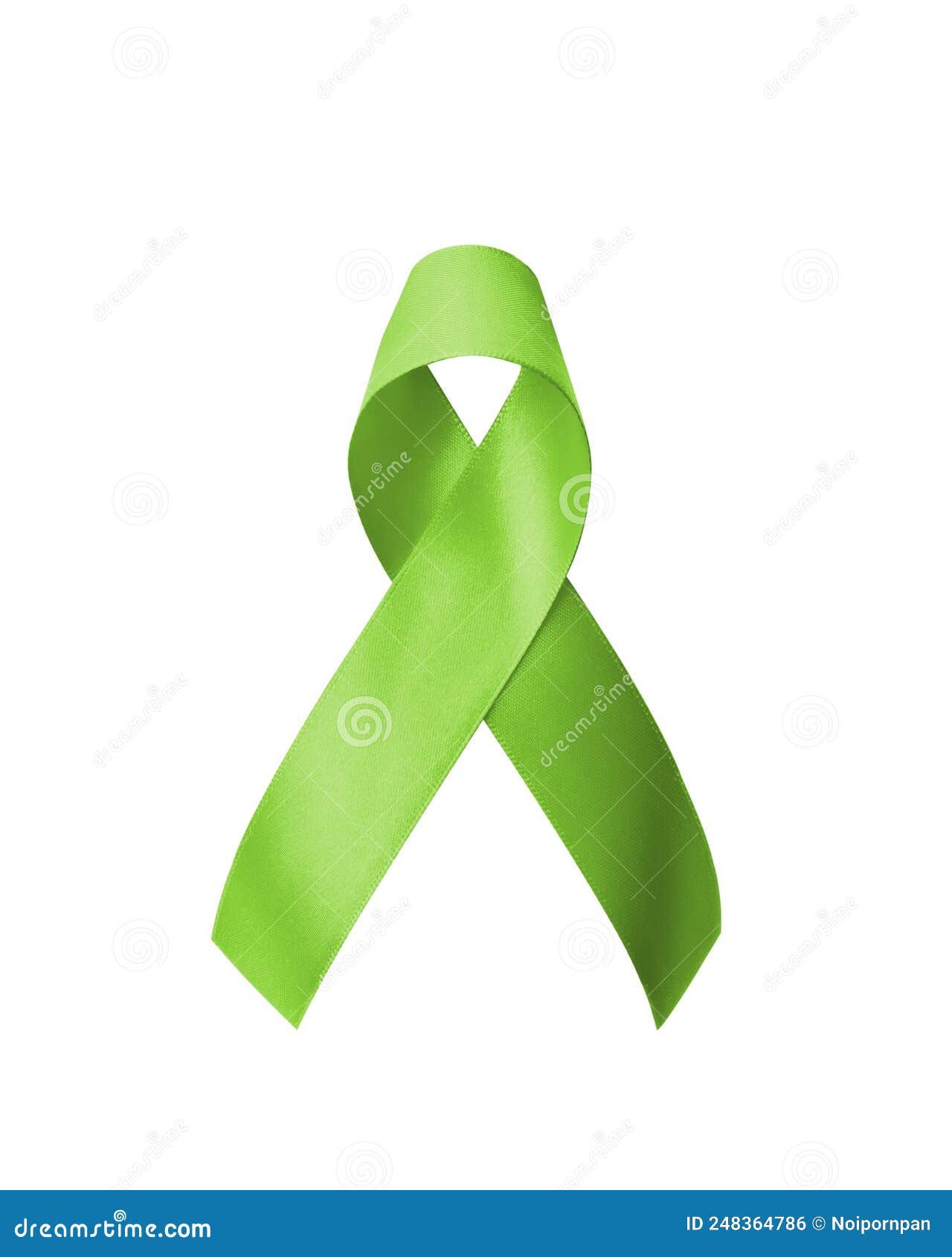 Light Green Awareness Ribbon Painted Celiac Stock Vector (Royalty