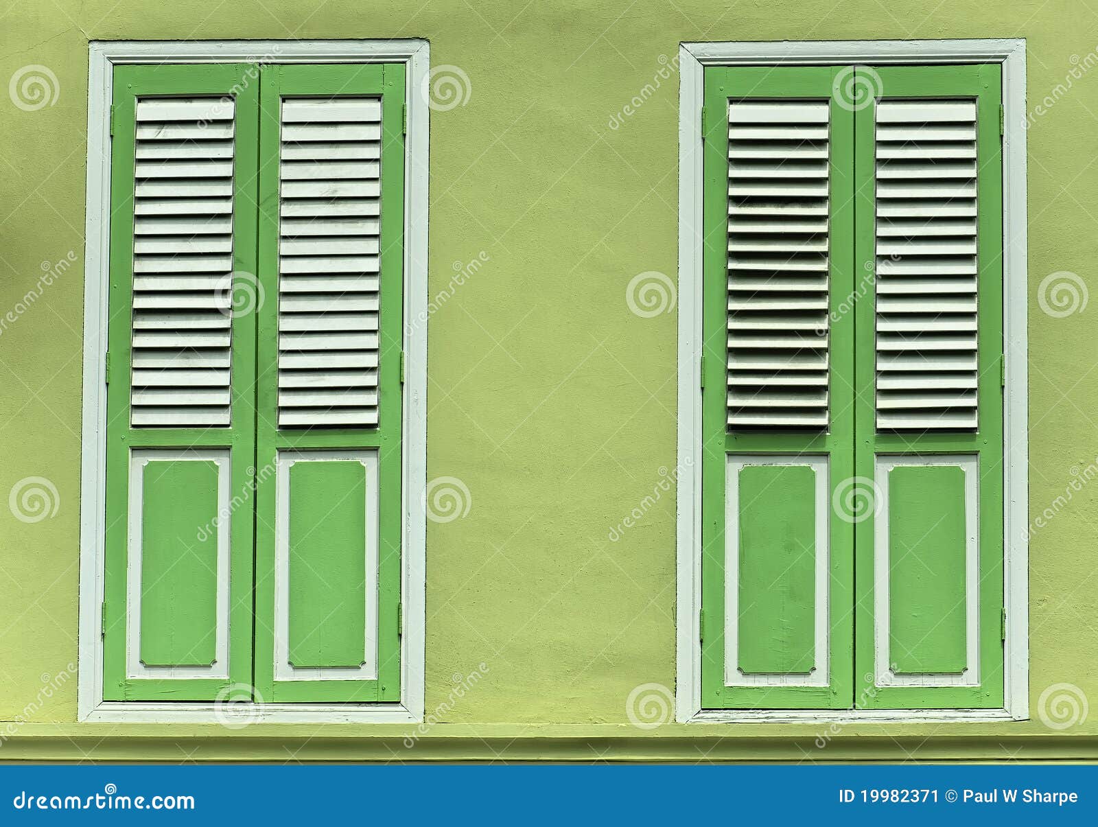 Lime Green Window Shutter Doors Stock Image Image of trim, lines