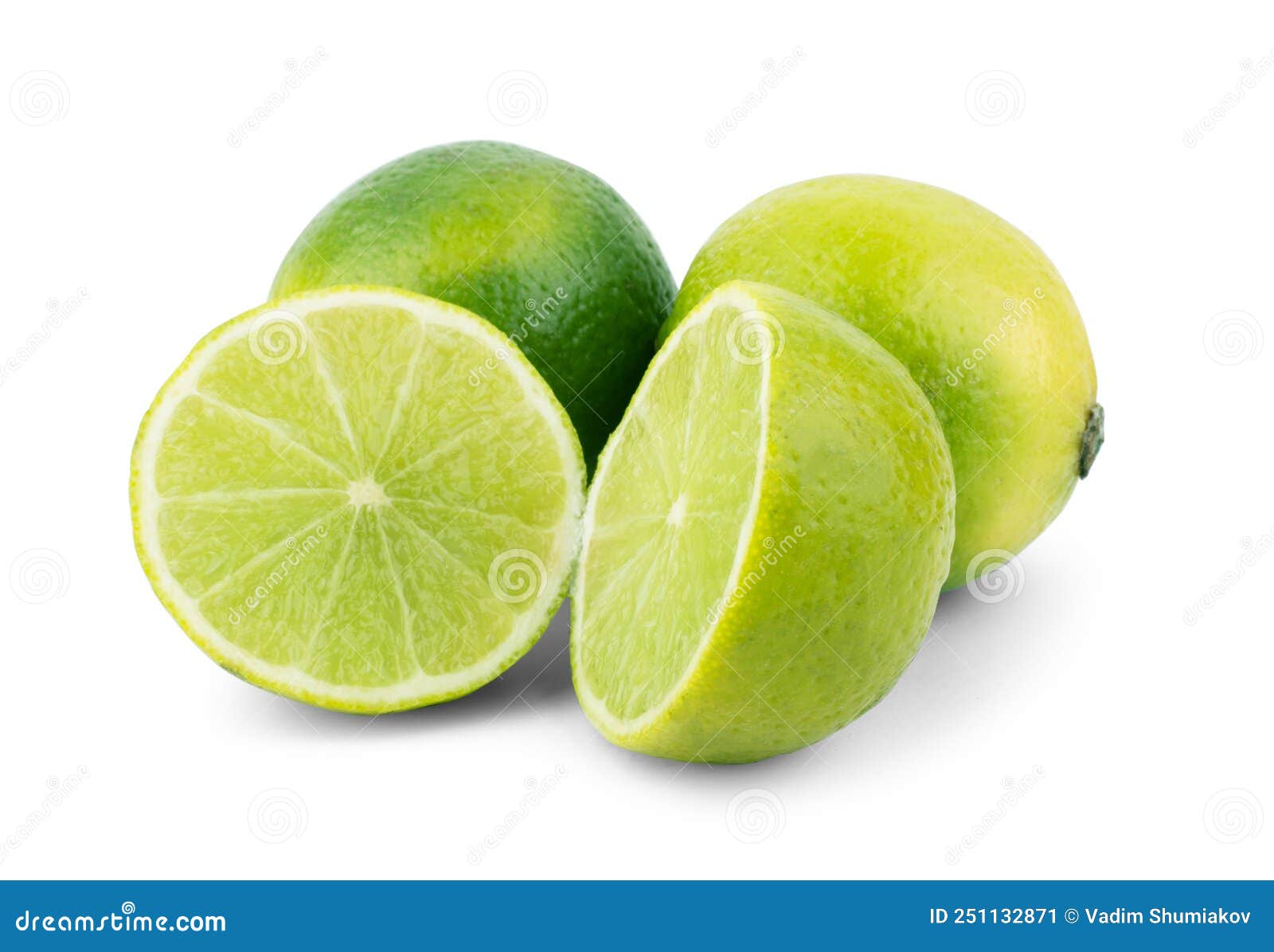 lime  on white background
