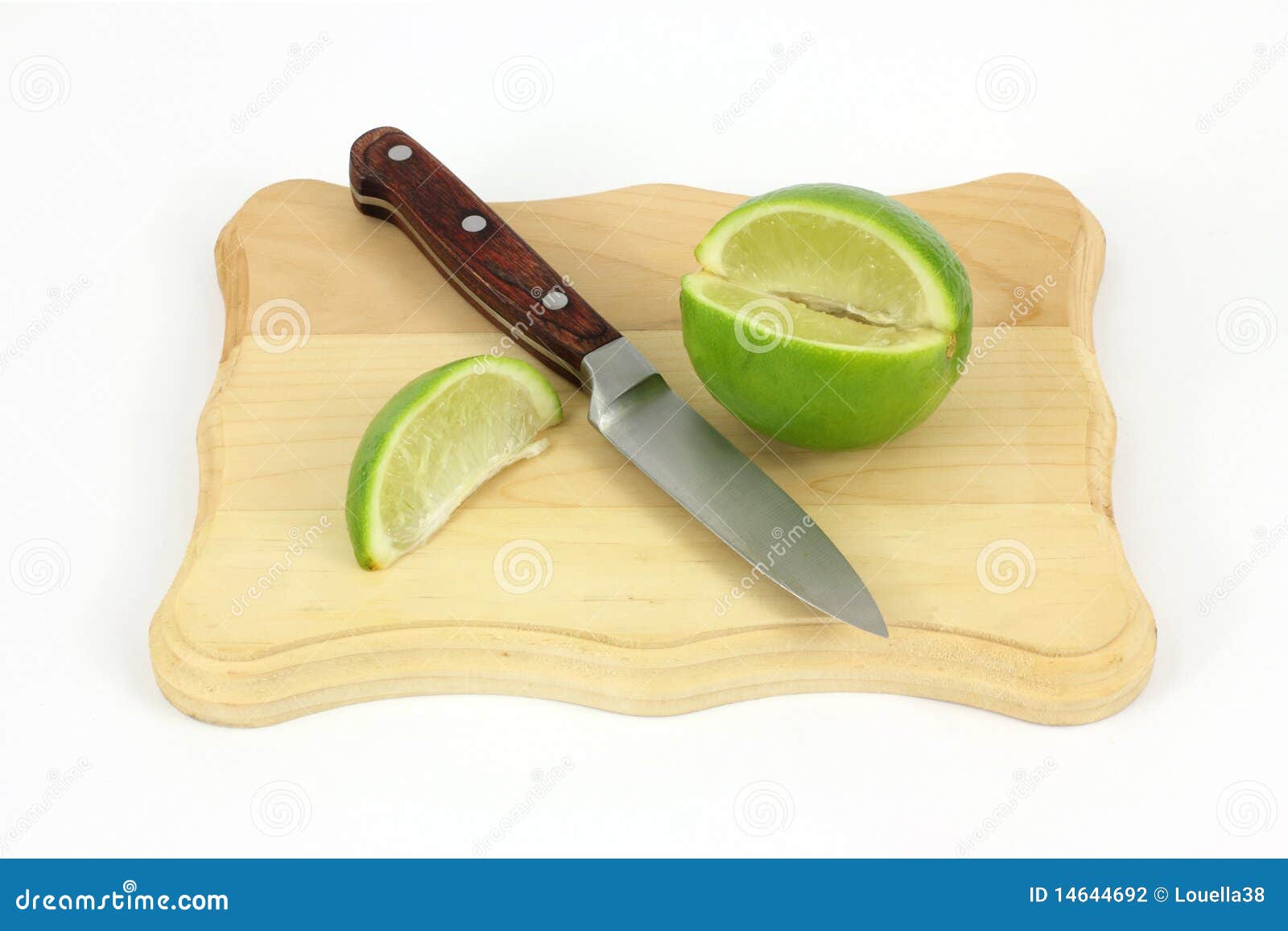 Lime Knife Cutting Board stock photo. Image of board 14644692
